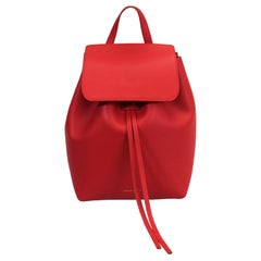 Mansur Gavriel Red Leather Mini Backpack