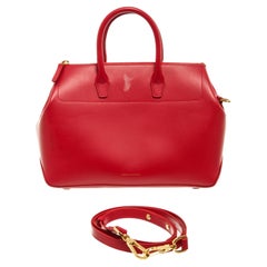 Mansur Gavriel Red Leather Travel Bag Handbag