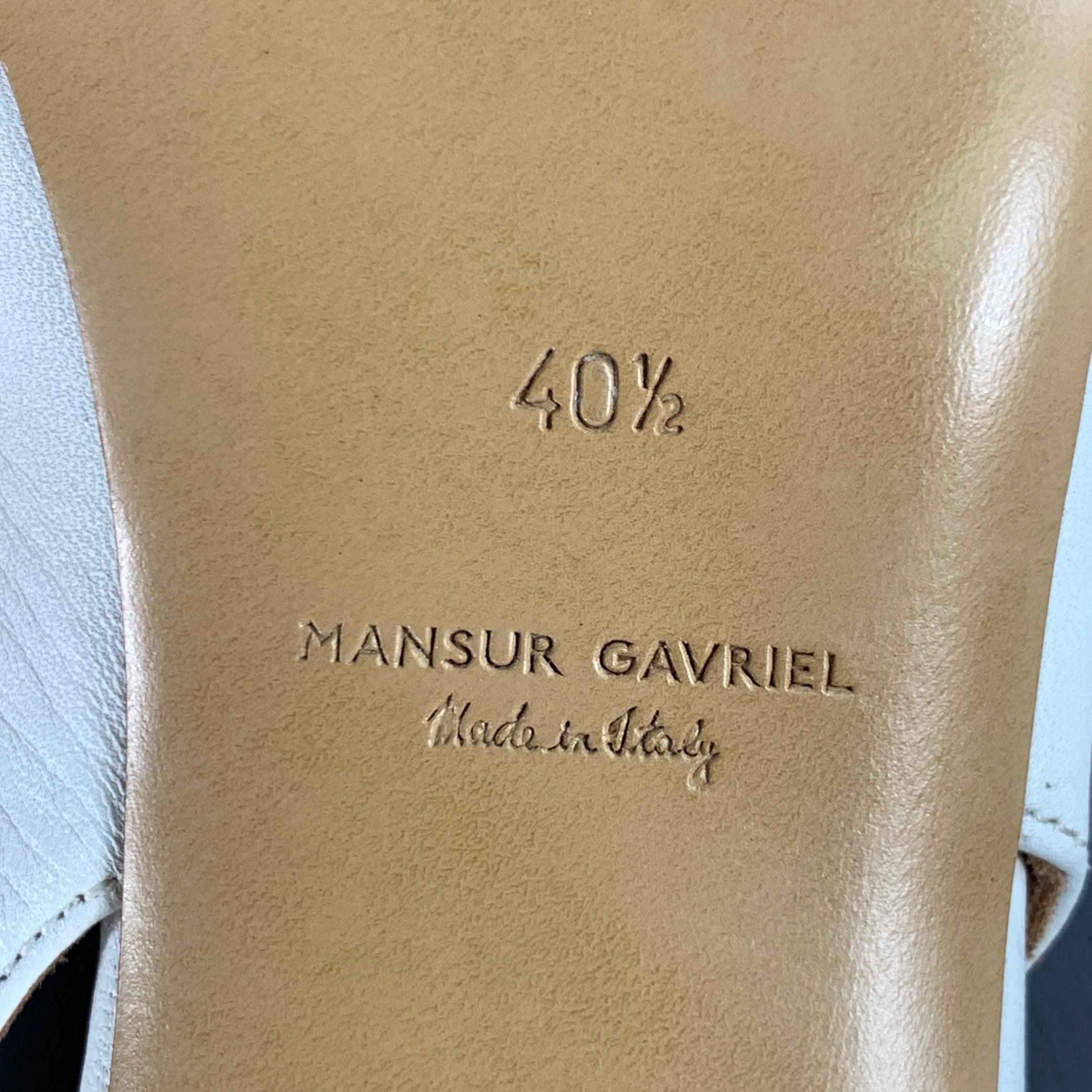 Mansur Gavriel Taglia 10.5 Pompe in pelle bianca con tacco a spillo in vendita 2