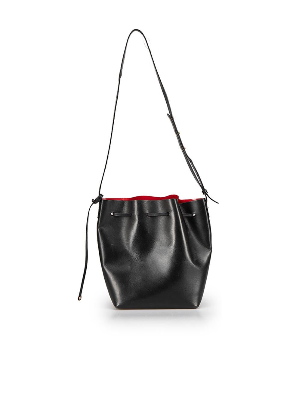 Mansur Gavriel Women's Black Leather Bucket Bag In Good Condition In London, GB