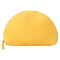 Bolso media luna de ante amarillo Mansur Gavriel