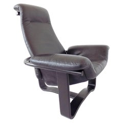 Vintage Manta Chair by Ingmar Relling for Westnofa, black leather, mid-century modern