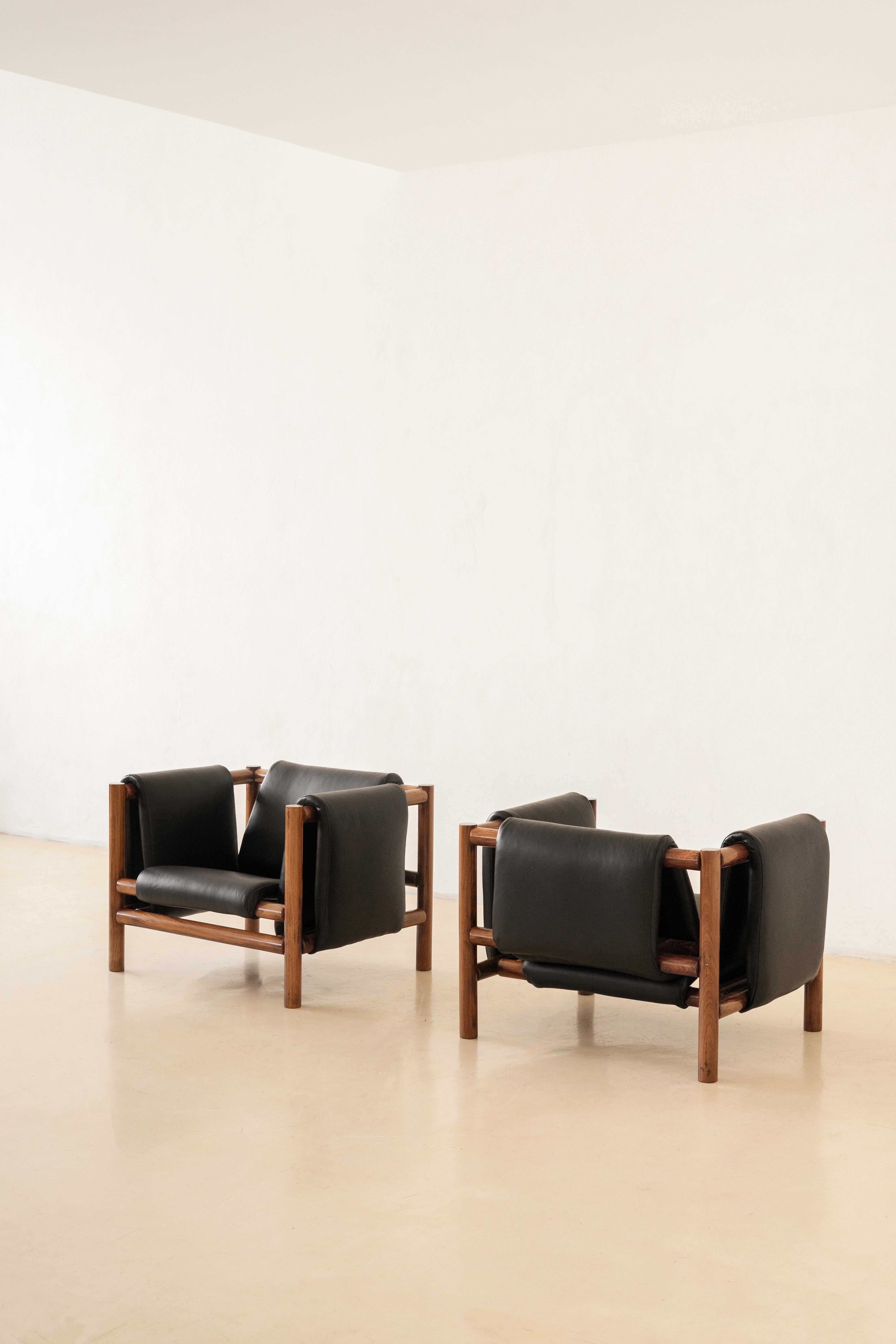 Mid-Century Modern Fauteuils Manta Solta, Joaquim Tenreiro, design brésilien en vente