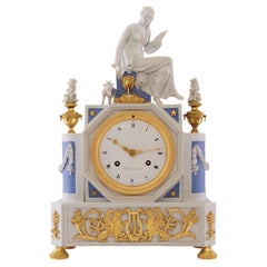 Antique Mantel Clock 18th Century Directoire Period by Tourtay A Rouen