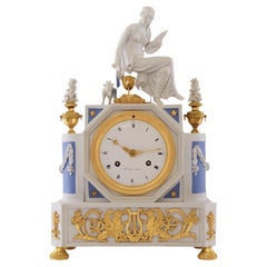 Pendule de cheminée du 18ème siècle Période Directoire par Tourtay a Rouen