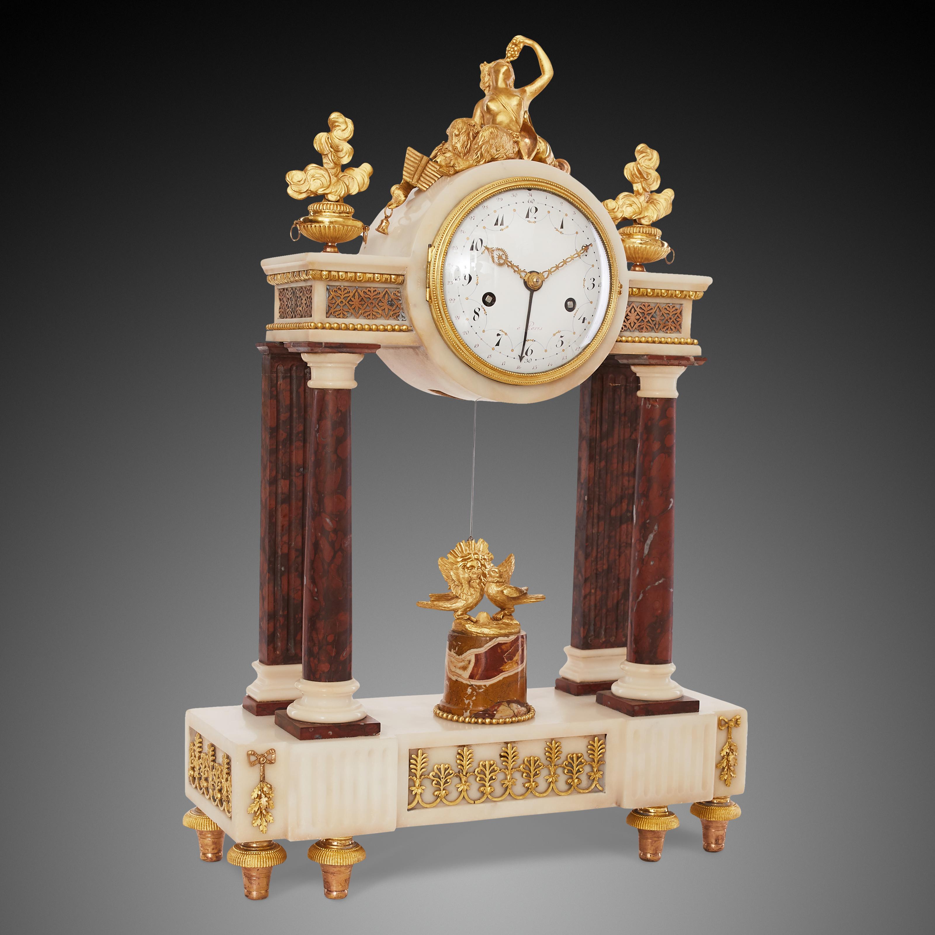 French Mantel Clock 18th Century Louis XV For Sale