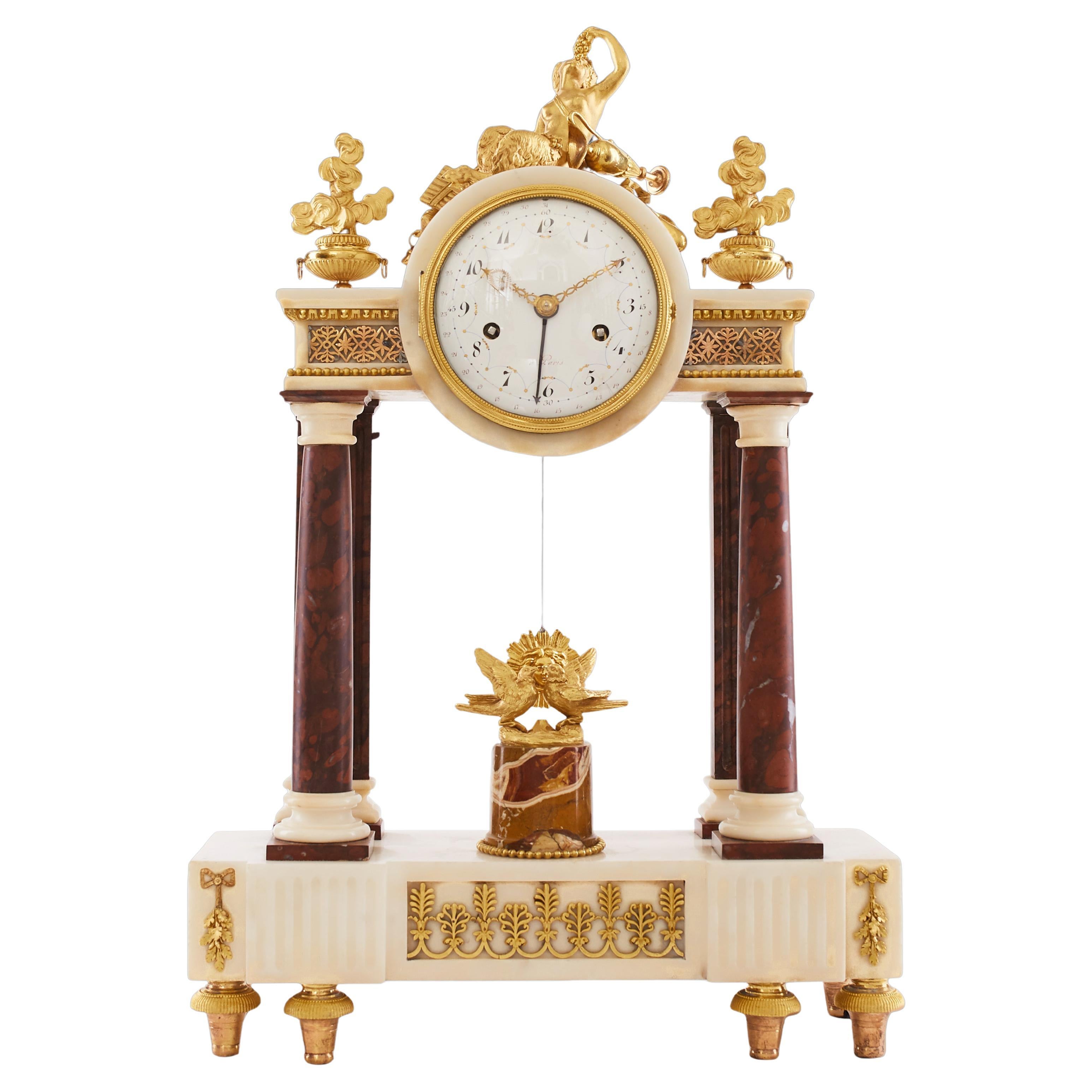 Mantel Clock 18th Century Louis XV For Sale
