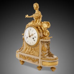 Mantel Clock 18th Century Louis XV Period by Diot À Paris