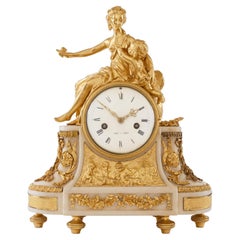 Mantel Clock 18th Century Louis XV Period by Diot À Paris
