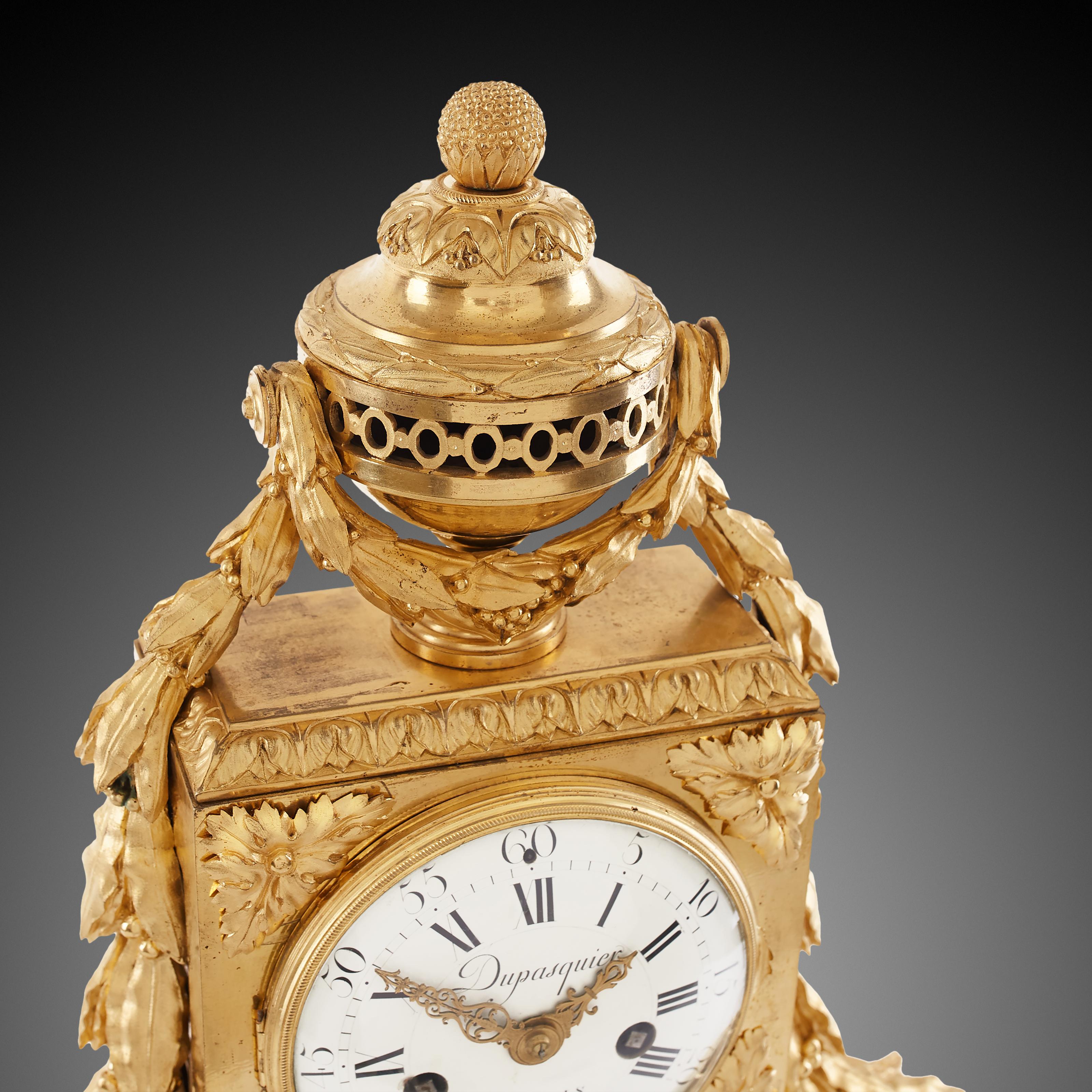 18th Century and Earlier Mantel Clock 18th Century Louis XV Period by Dupasquier À Paris