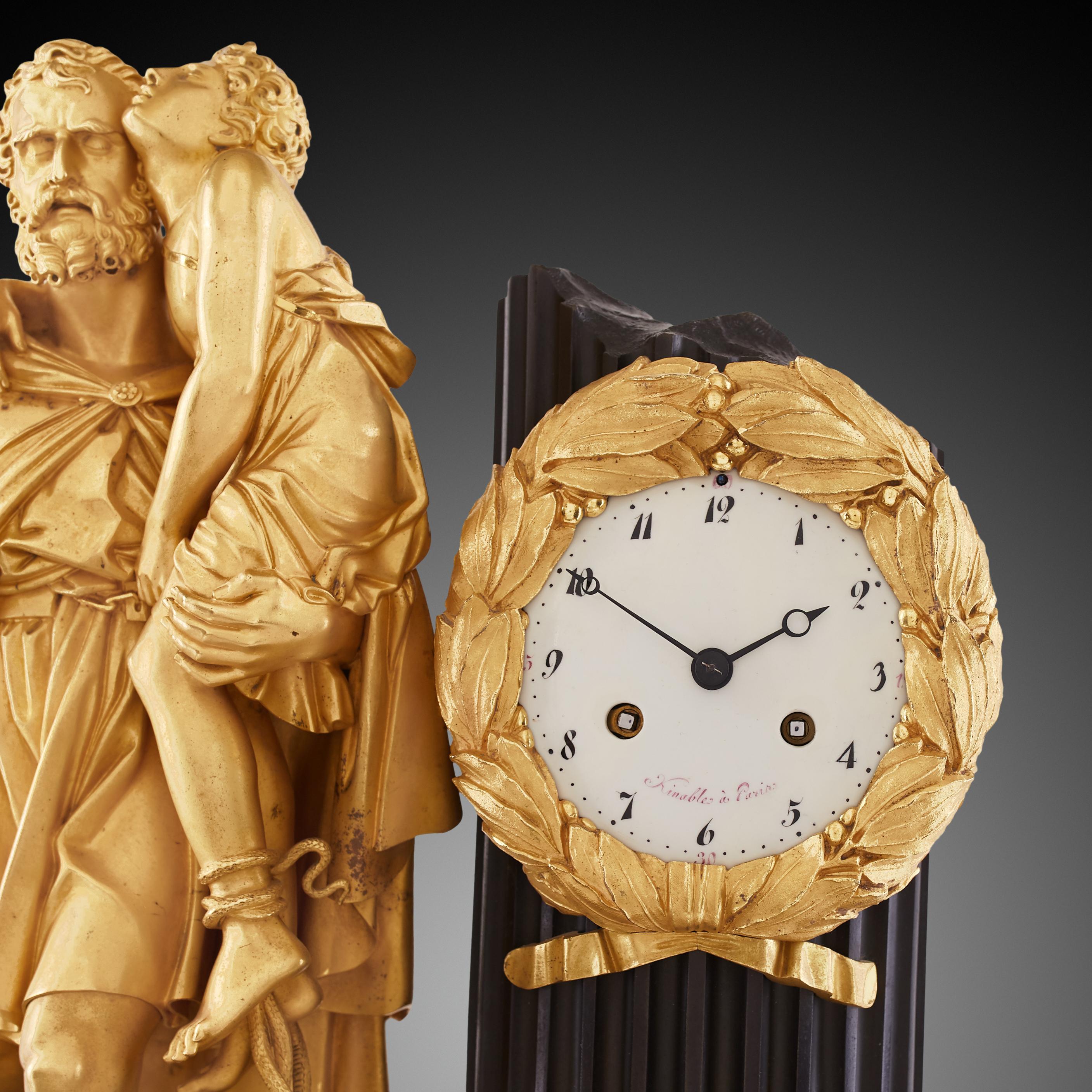 Mantel Clock 18th Century Louis XV Period by Kinable À Paris For Sale 1