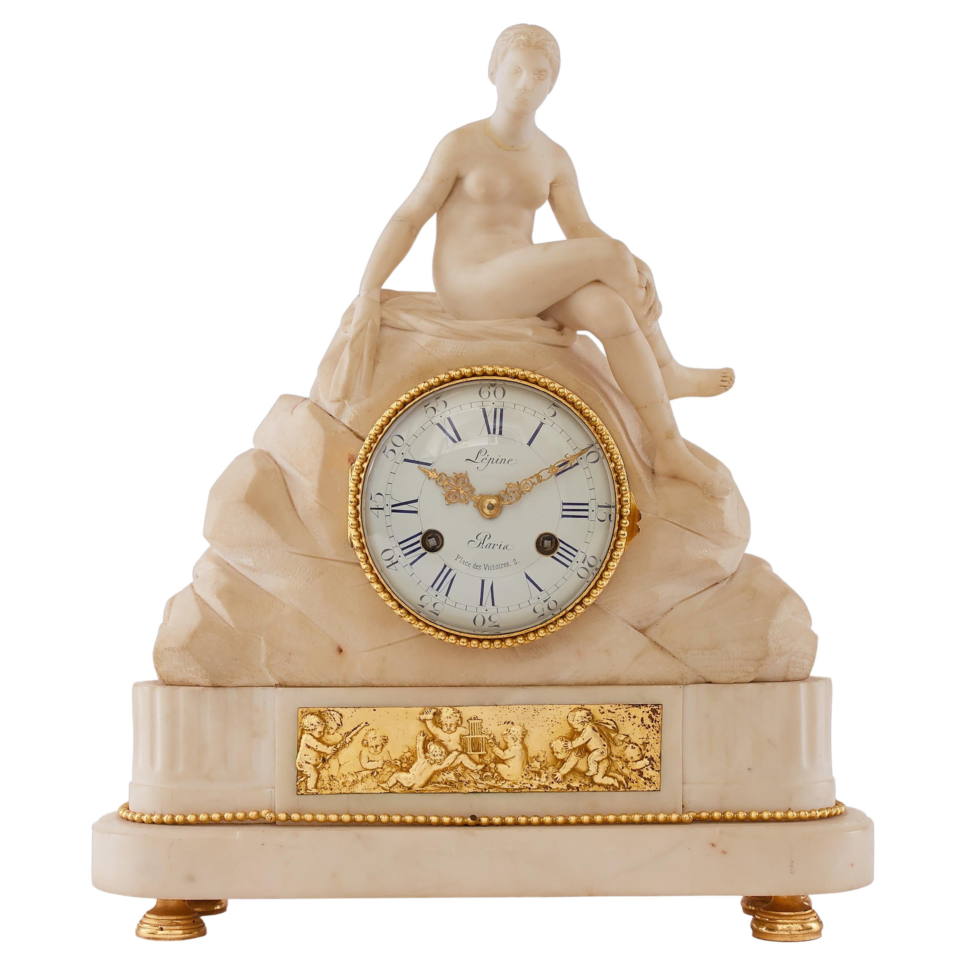 Mantel Clock 18th Century Louis XV Period by Lepine À Paris