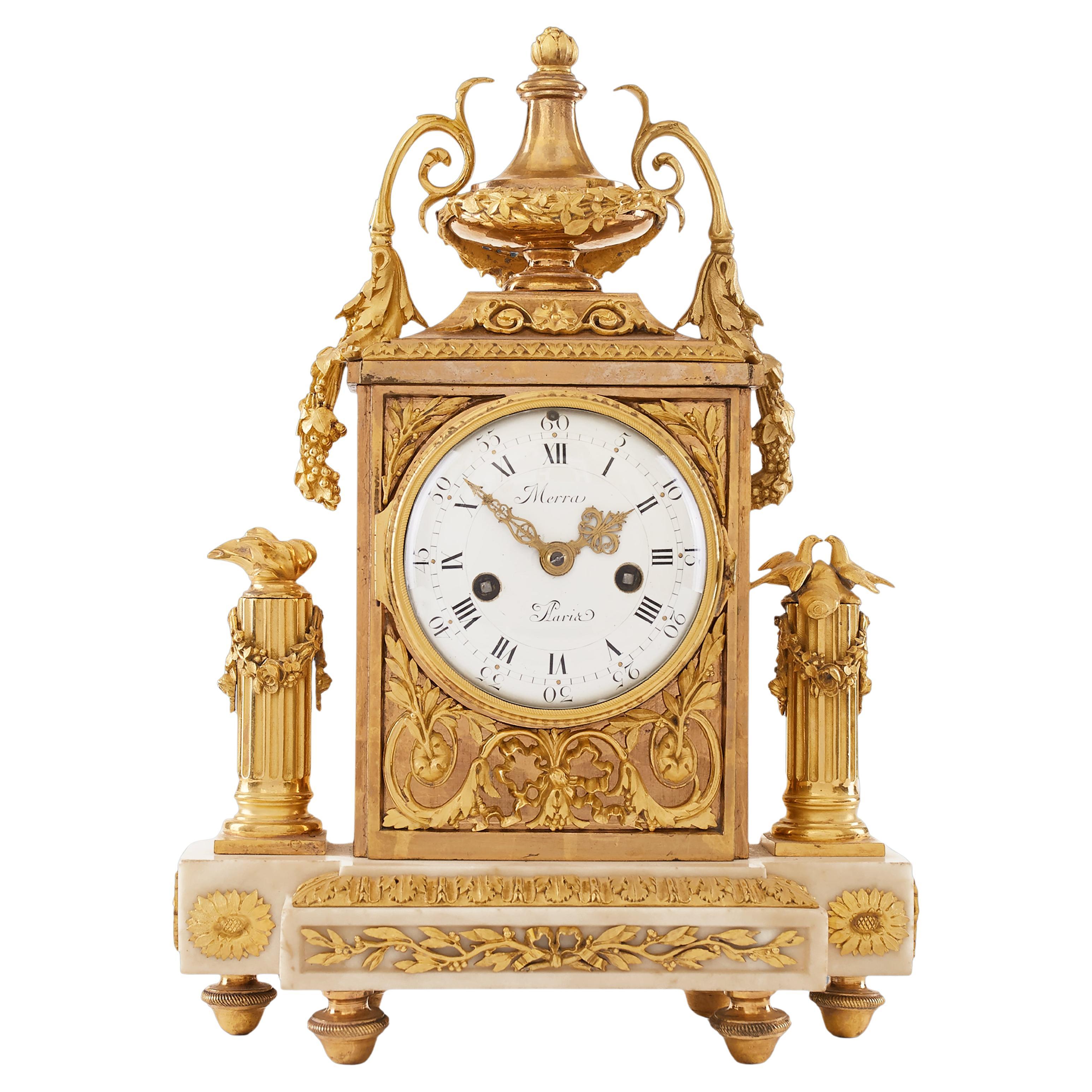 Mantel Clock 18th Century Louis XV Period by Merra À Paris