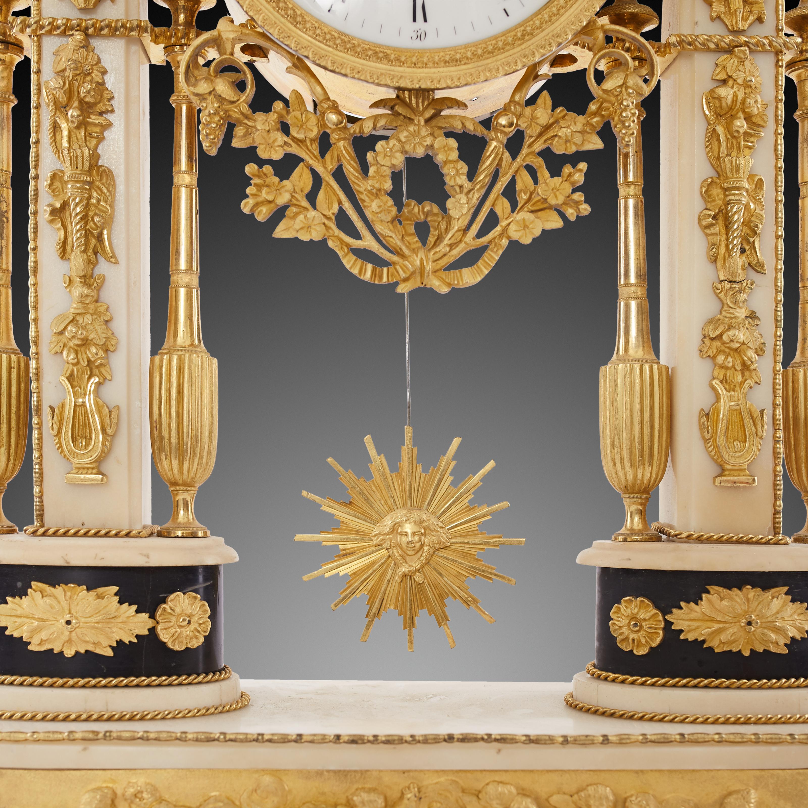 Mantel Clock 18th Century Louis XV Period by Moutiguij À Moudidier For Sale 1