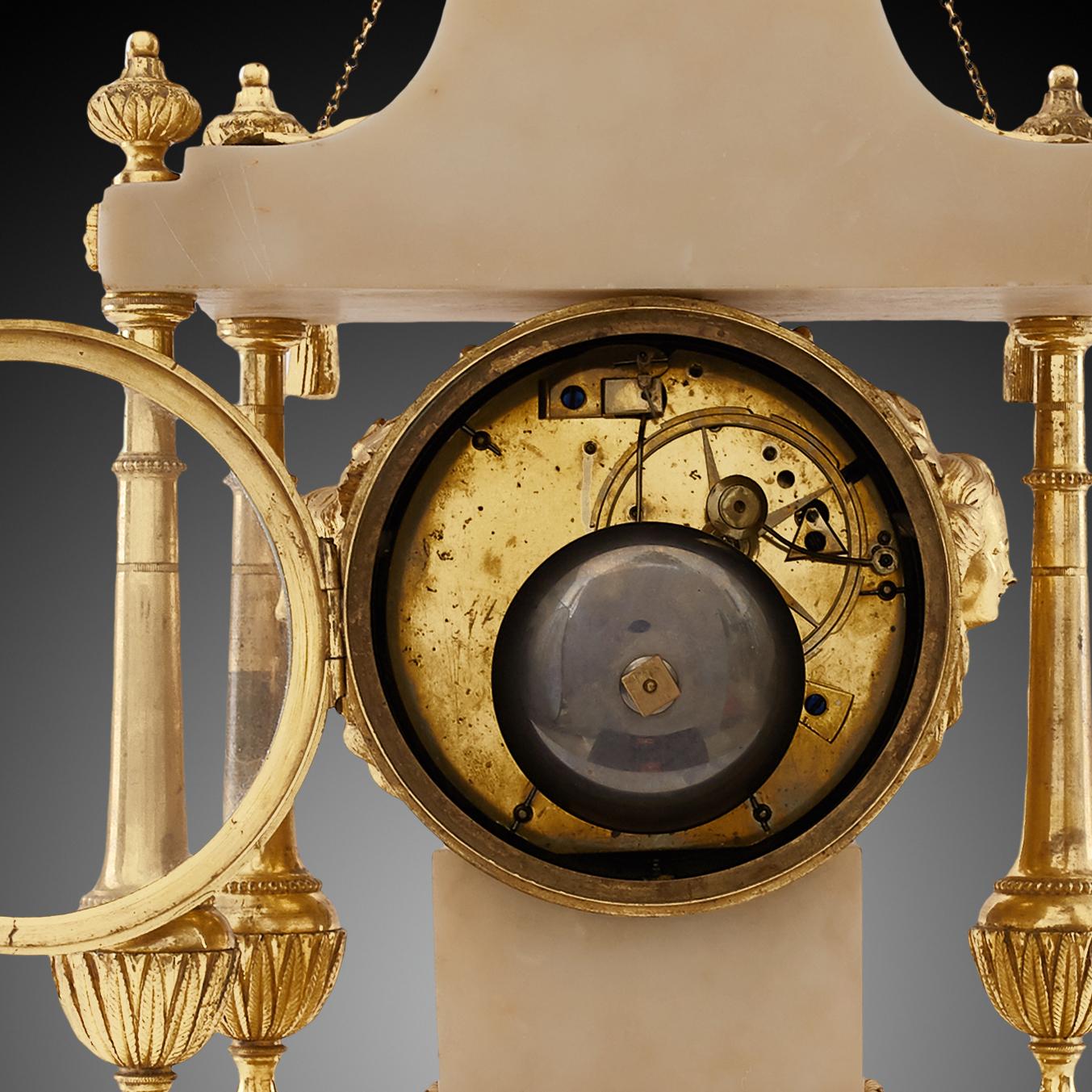 Bronze Mantel Clock 18th Century Louis XV Period by Pochon À Paris