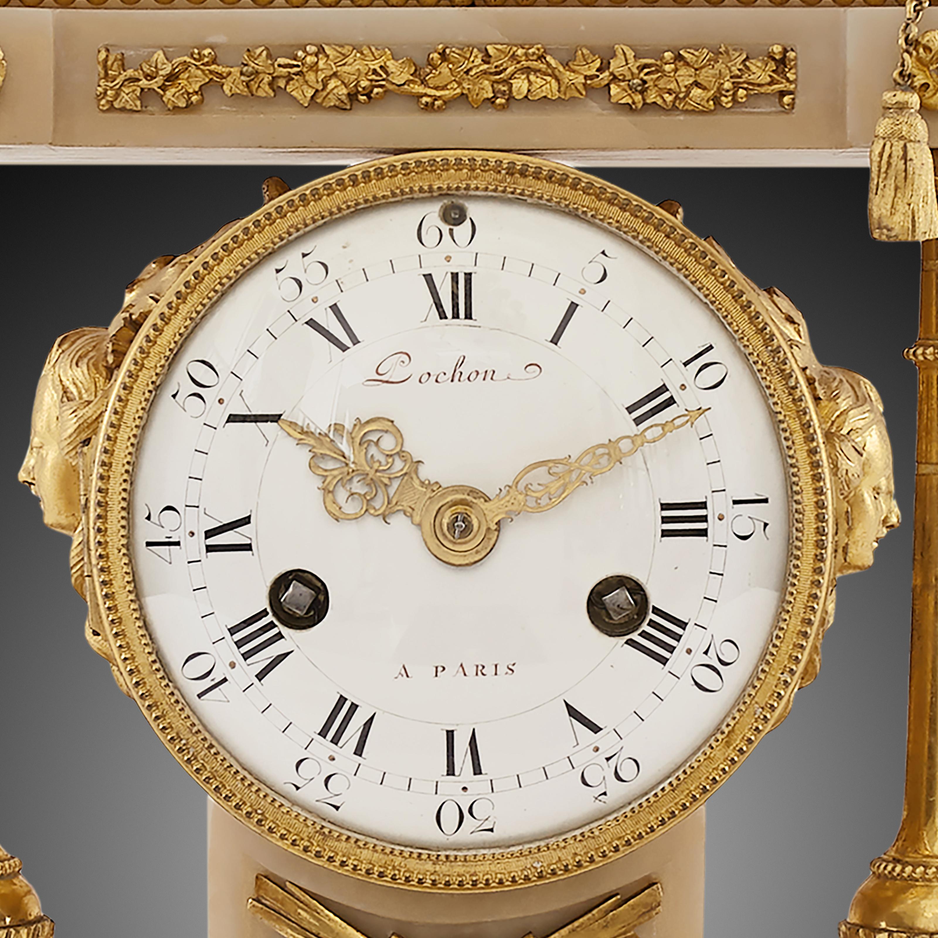 Mantel Clock 18th Century Louis XV Period by Pochon À Paris 1