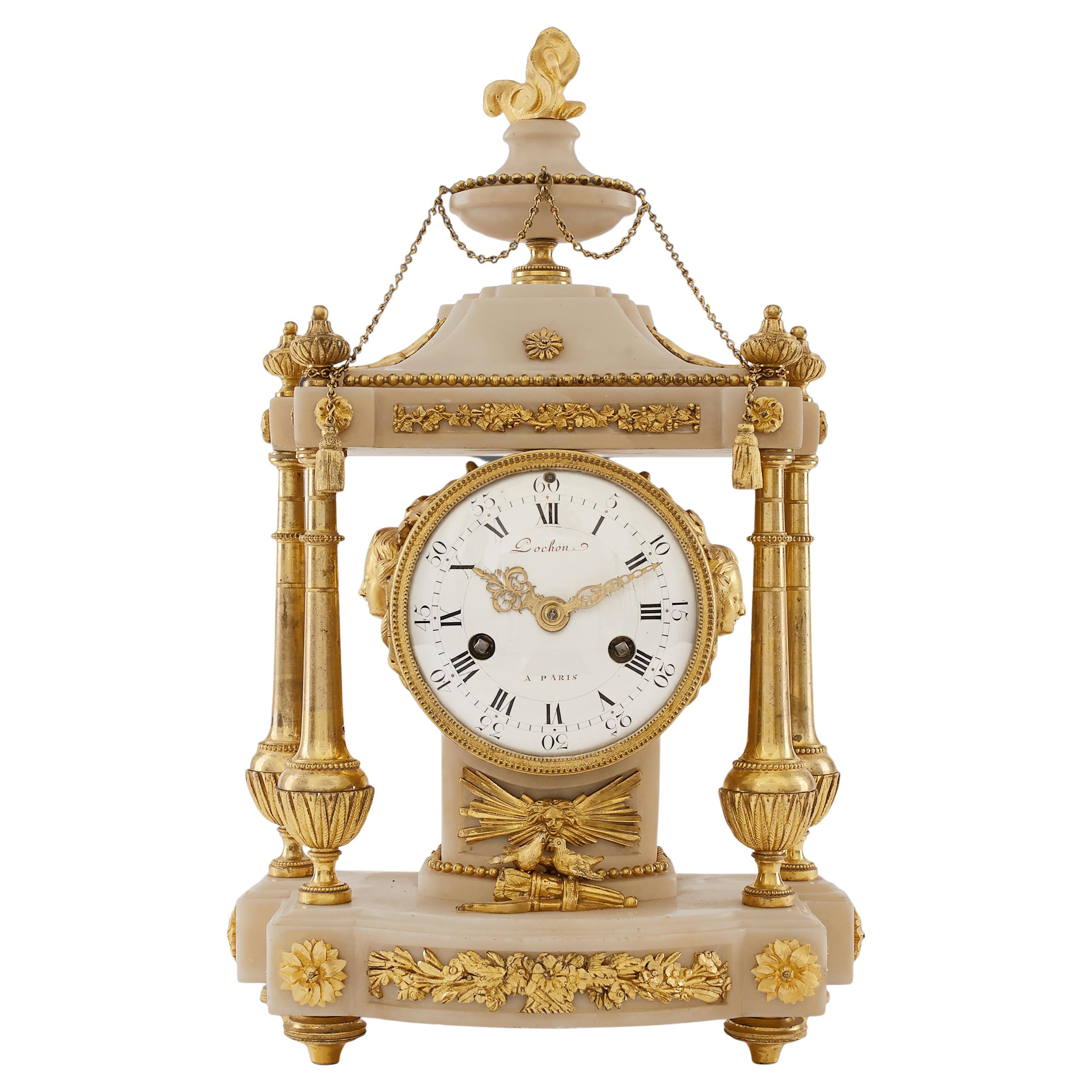 Mantel Clock 18th Century Louis XV Period by Pochon À Paris