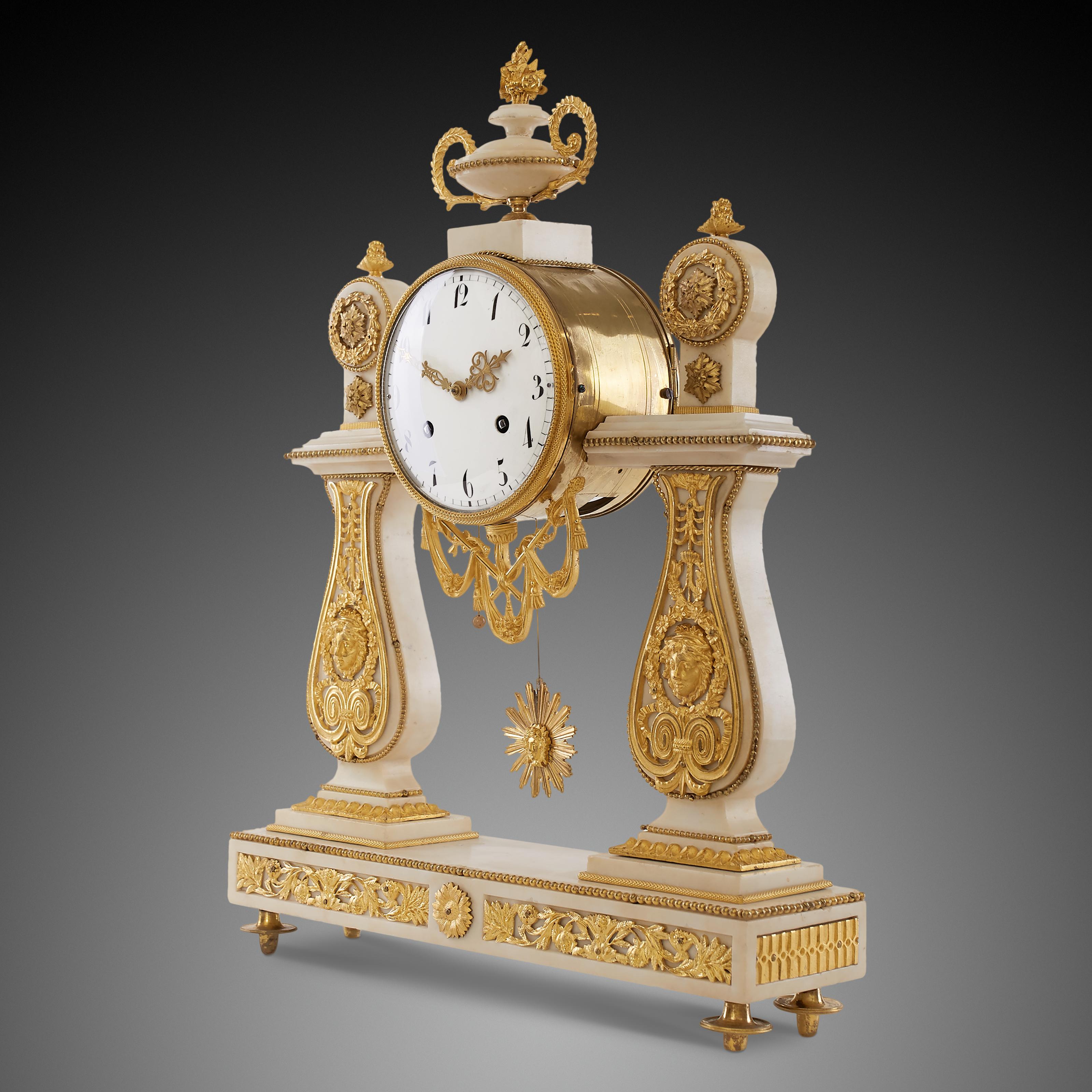 Gilt Mantel Clock 18th Century, Louis XV Period For Sale