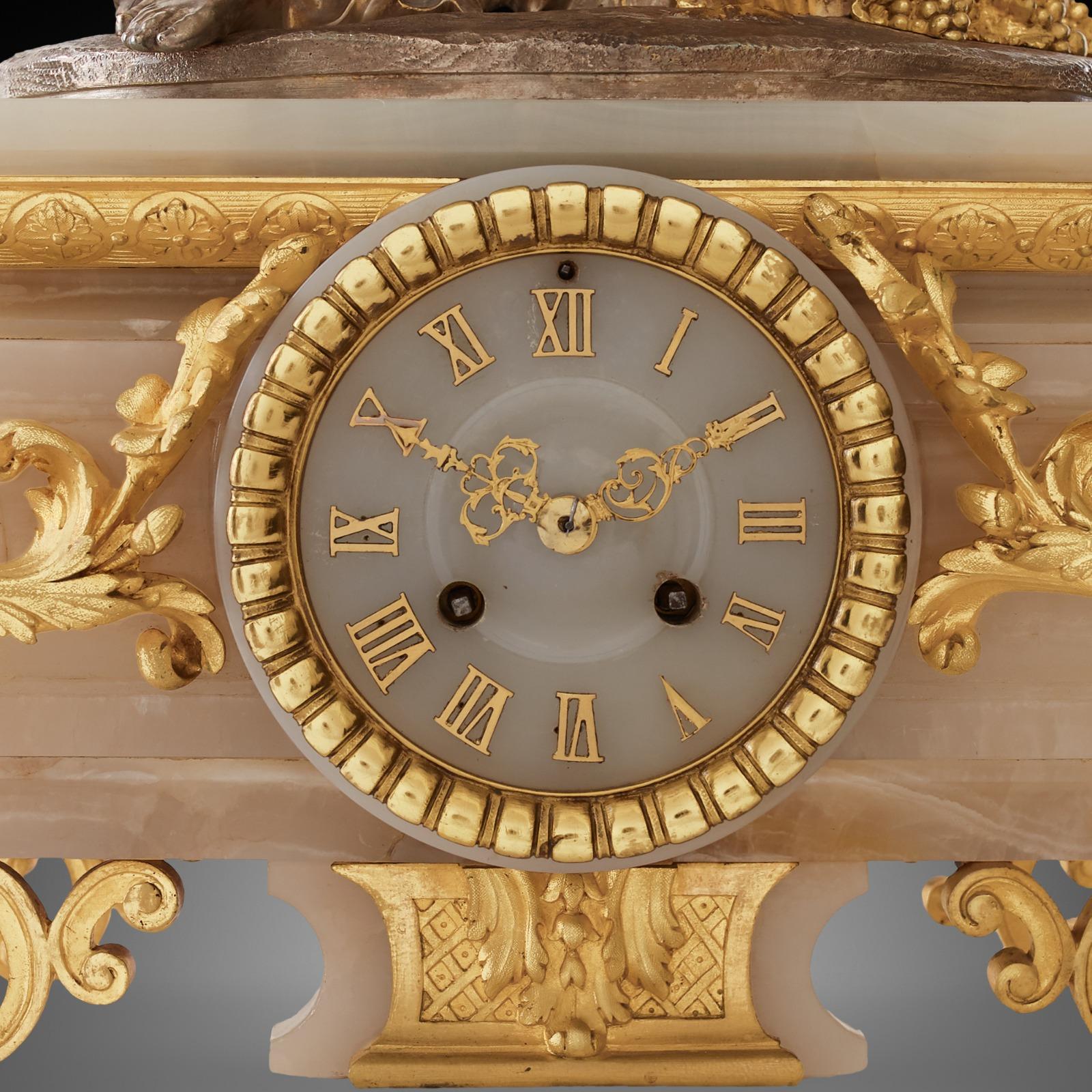 French Mantel Clock 18th Century Louis XV Period For Sale