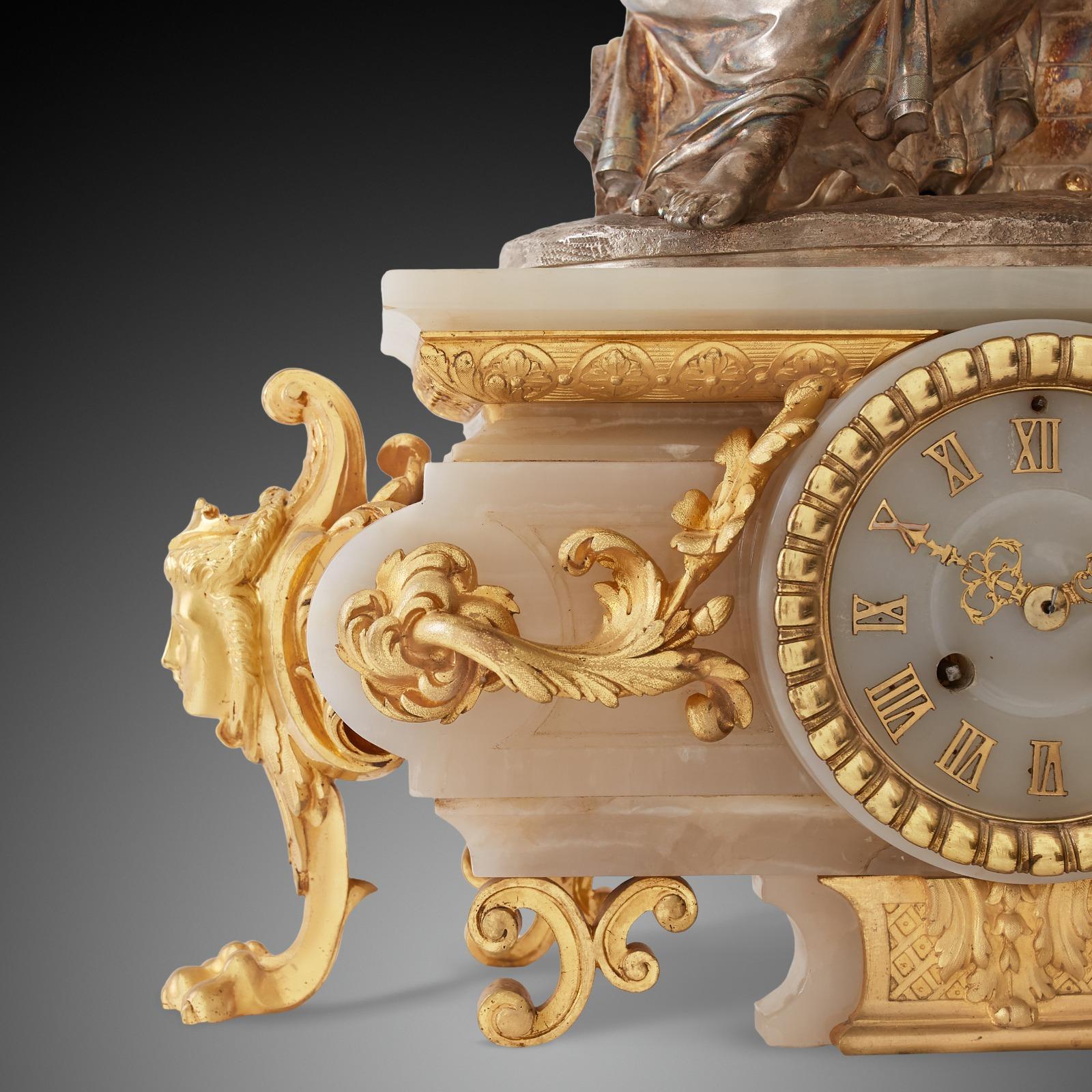 Mantel Clock 18th Century Louis XV Period In Good Condition For Sale In Warsaw, PL