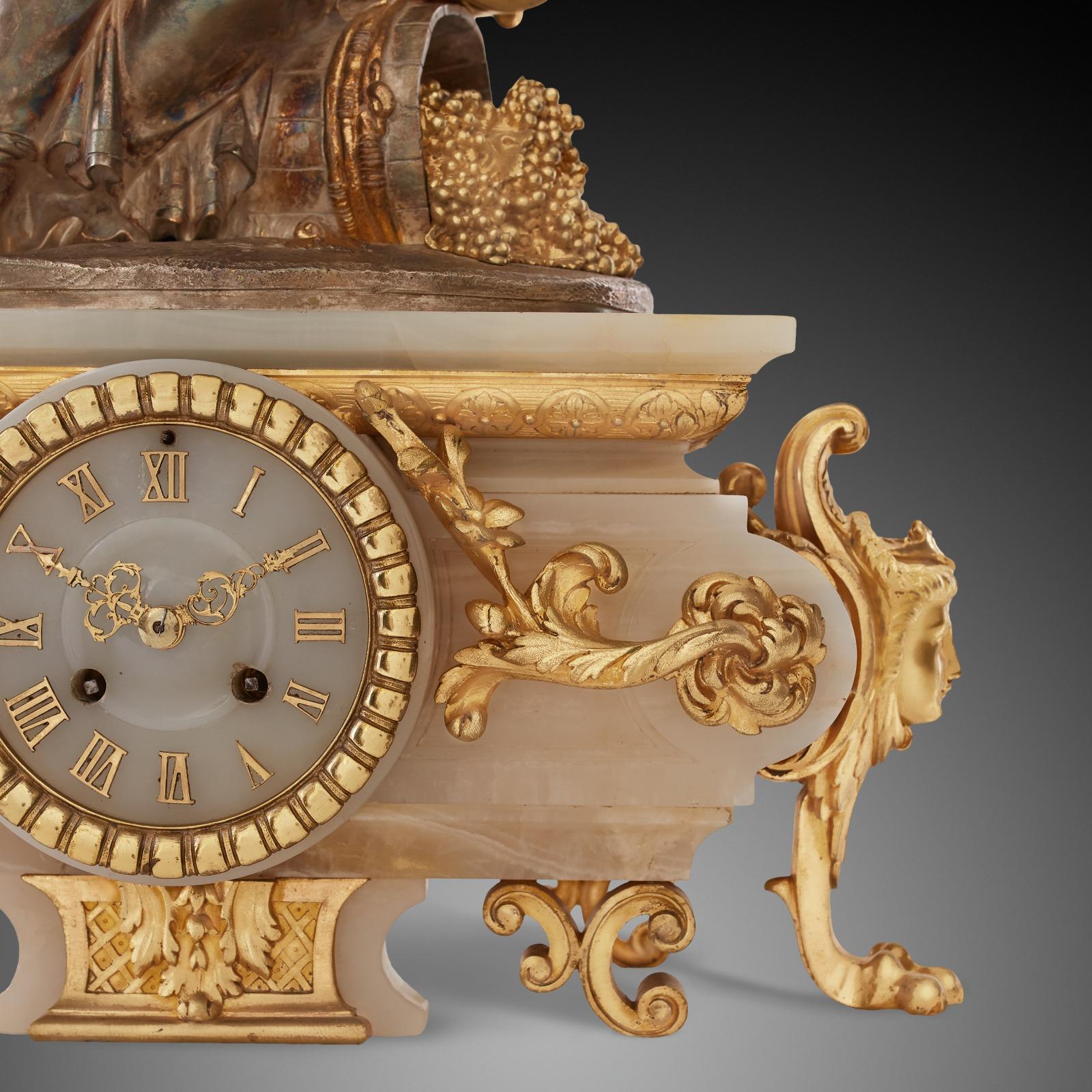 XIXe siècle Pendule de cheminée du XVIIIe siècle d'époque Louis XV en vente