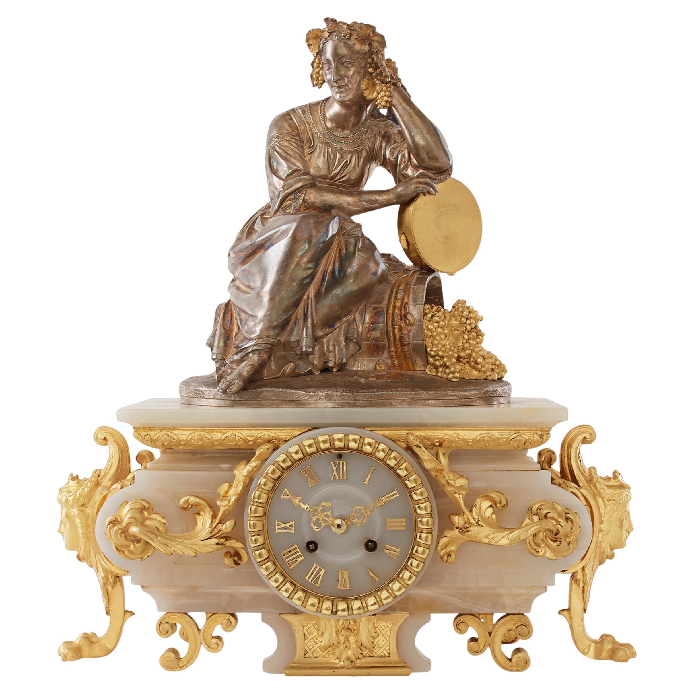Pendule de cheminée du XVIIIe siècle d'époque Louis XV en vente