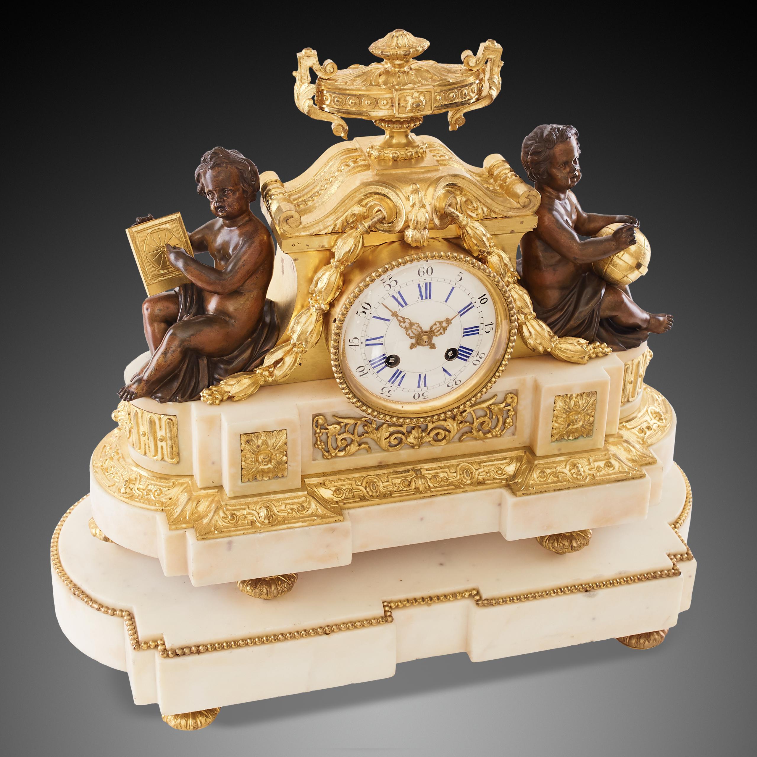 Gilt Mantel Clock 18th Century Louis XVI