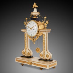 Mantel Clock 18th Century Louis XVI Period by Arnoux À Paris