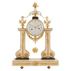 Mantel Clock 18th Century Louis XVI Period by Arnoux À Paris