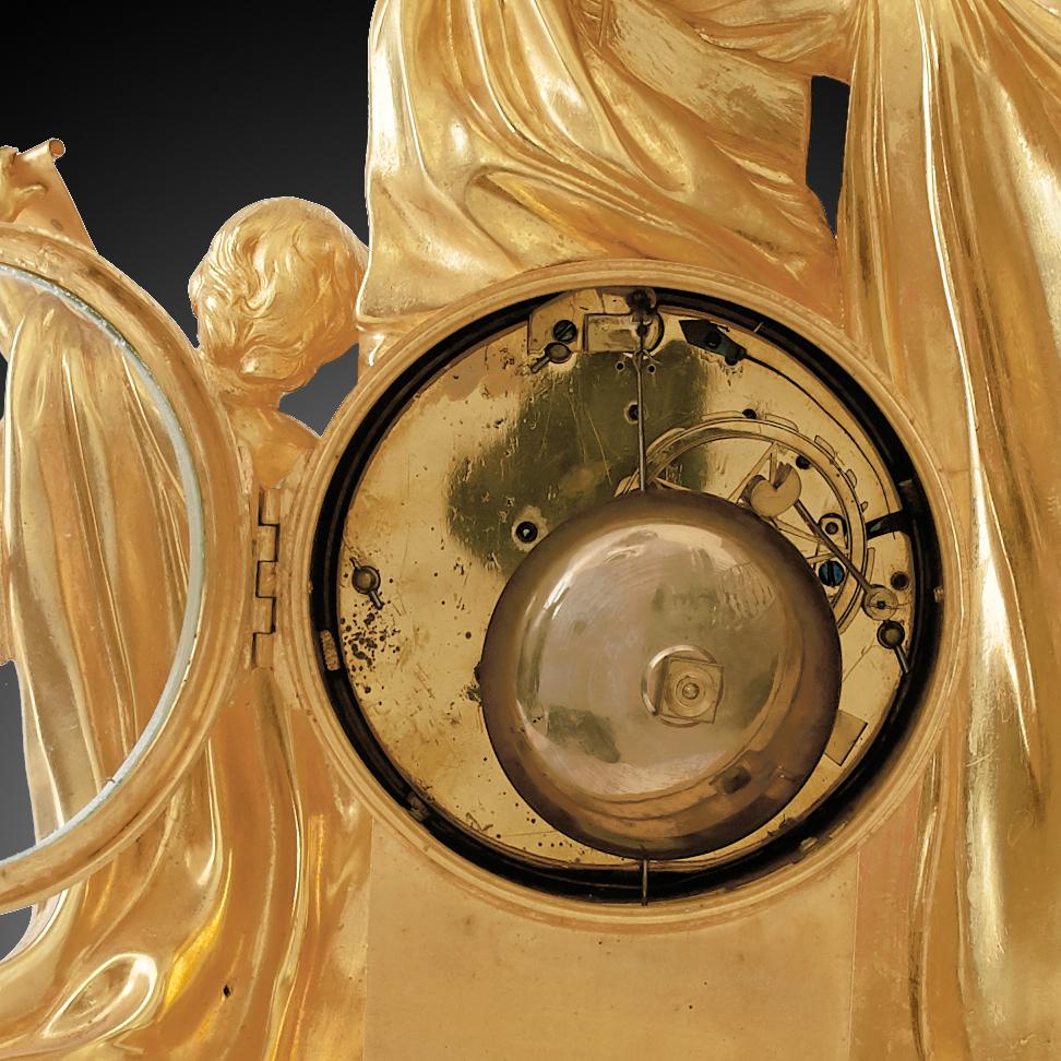 18th Century and Earlier Mantel Clock 18th Century Louis XVI Period by Baillon À Paris For Sale