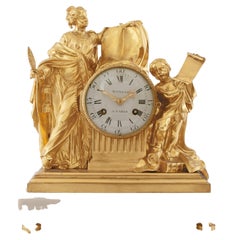 Antique Mantel Clock 18th Century Louis XVI Period by Baillon À Paris