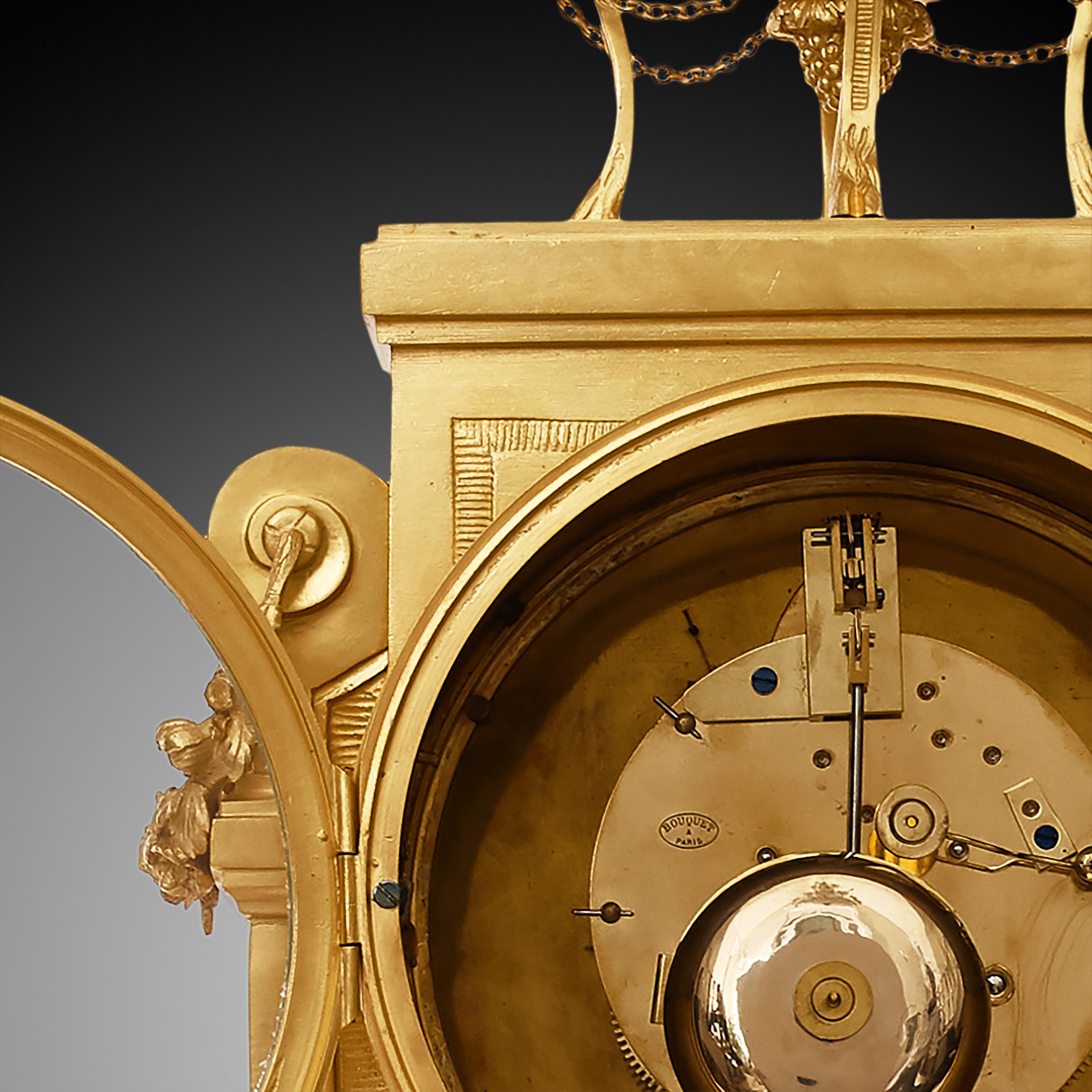 19th Century Mantel Clock 18th Century Louis XVI Period by Bouquet À Paris