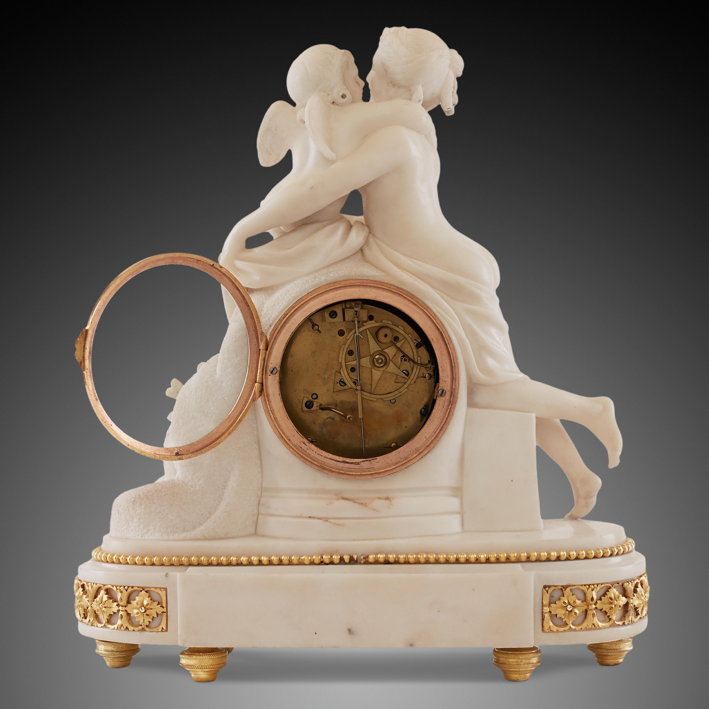 Mantel Clock 18th Century Louis XVI Period by Furet À Paris In Excellent Condition In Warsaw, PL
