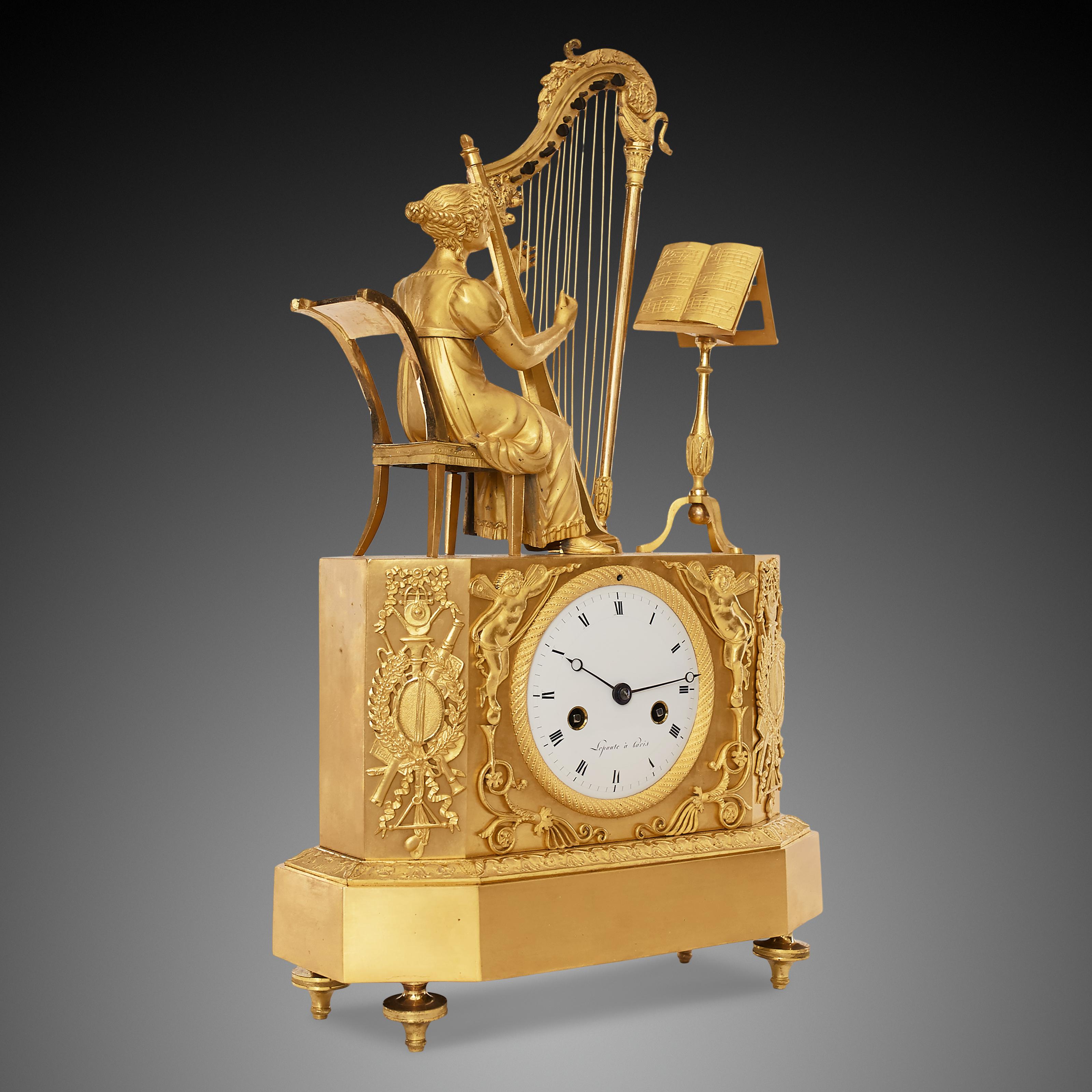 French Mantel Clock 19th Century Empire