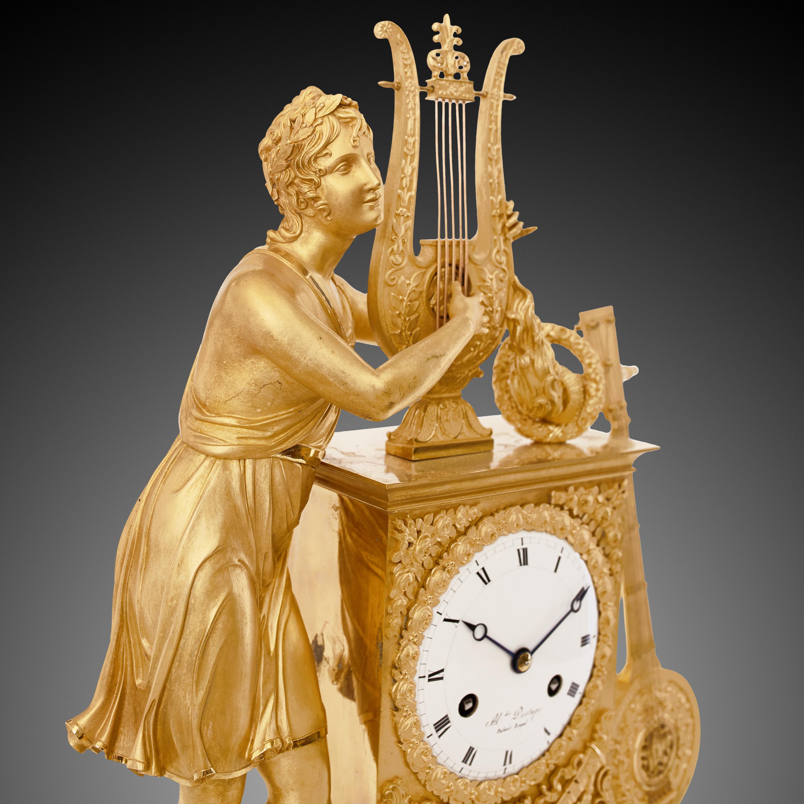 Mantel Clock 19th Century Empire For Sale 1