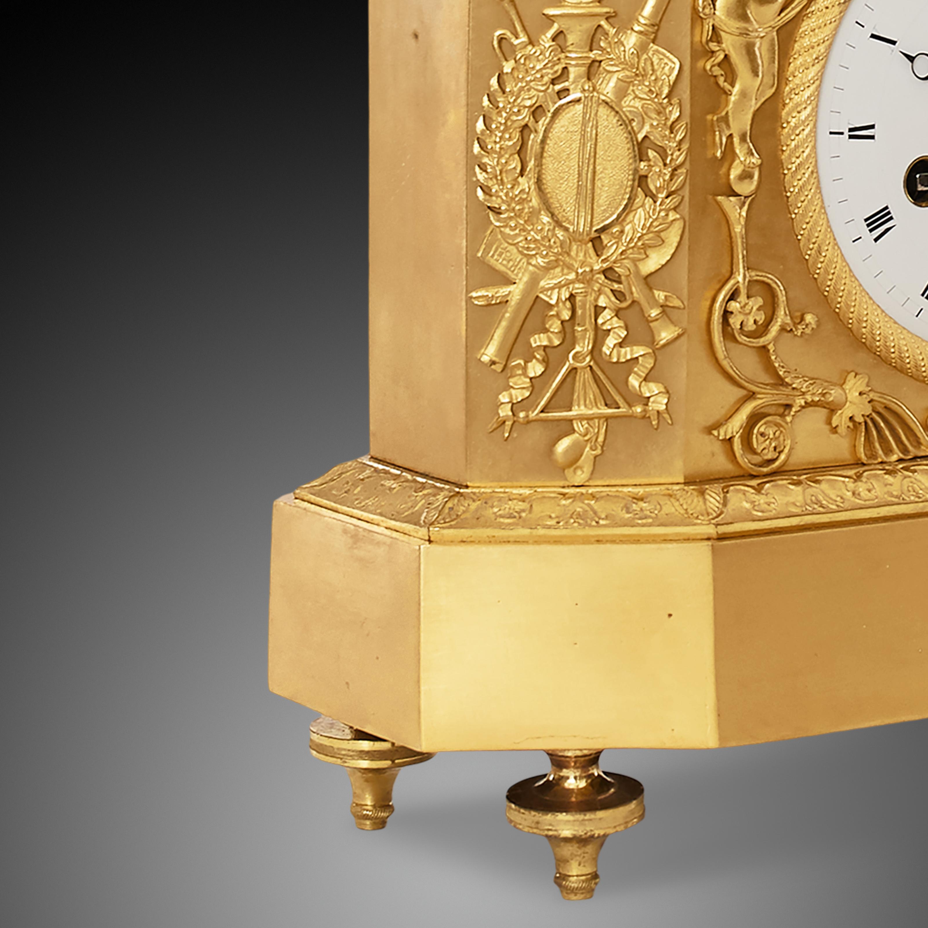 Mantel Clock 19th Century Empire 2