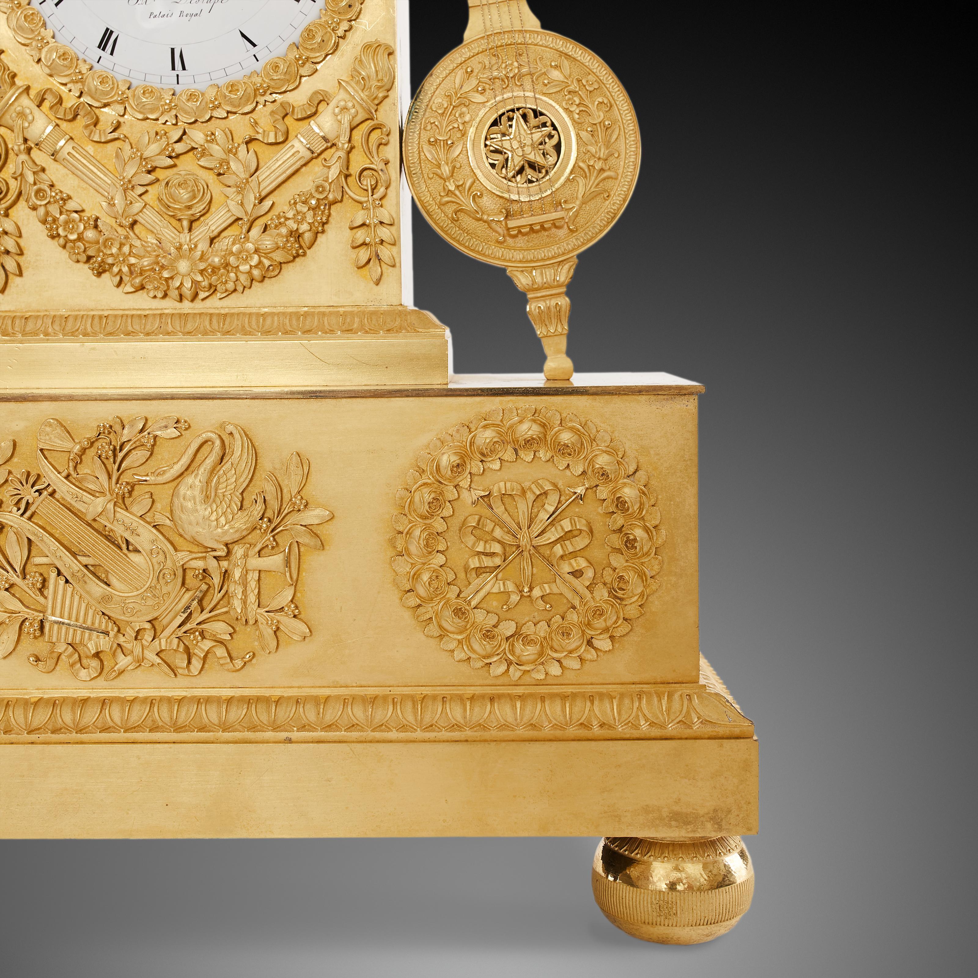 Mantel Clock 19th Century Empire For Sale 2