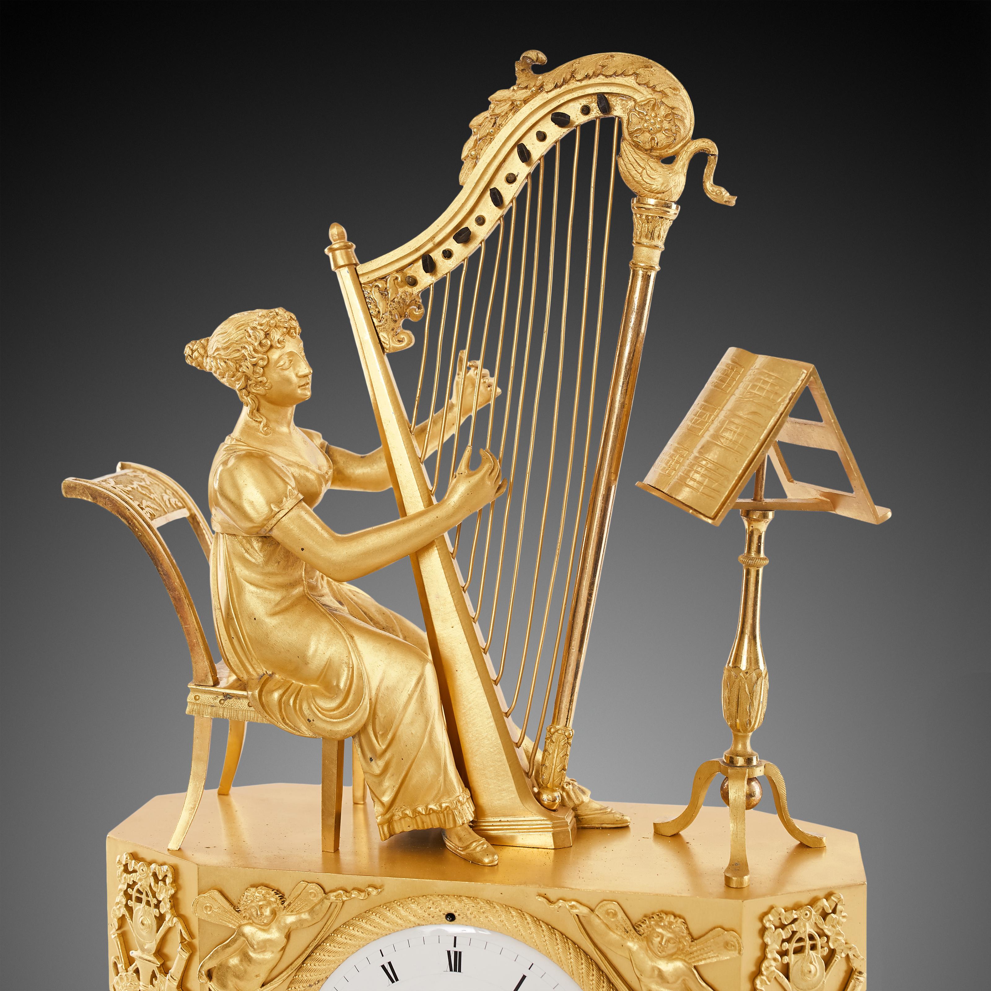 Mantel Clock 19th Century Empire 3
