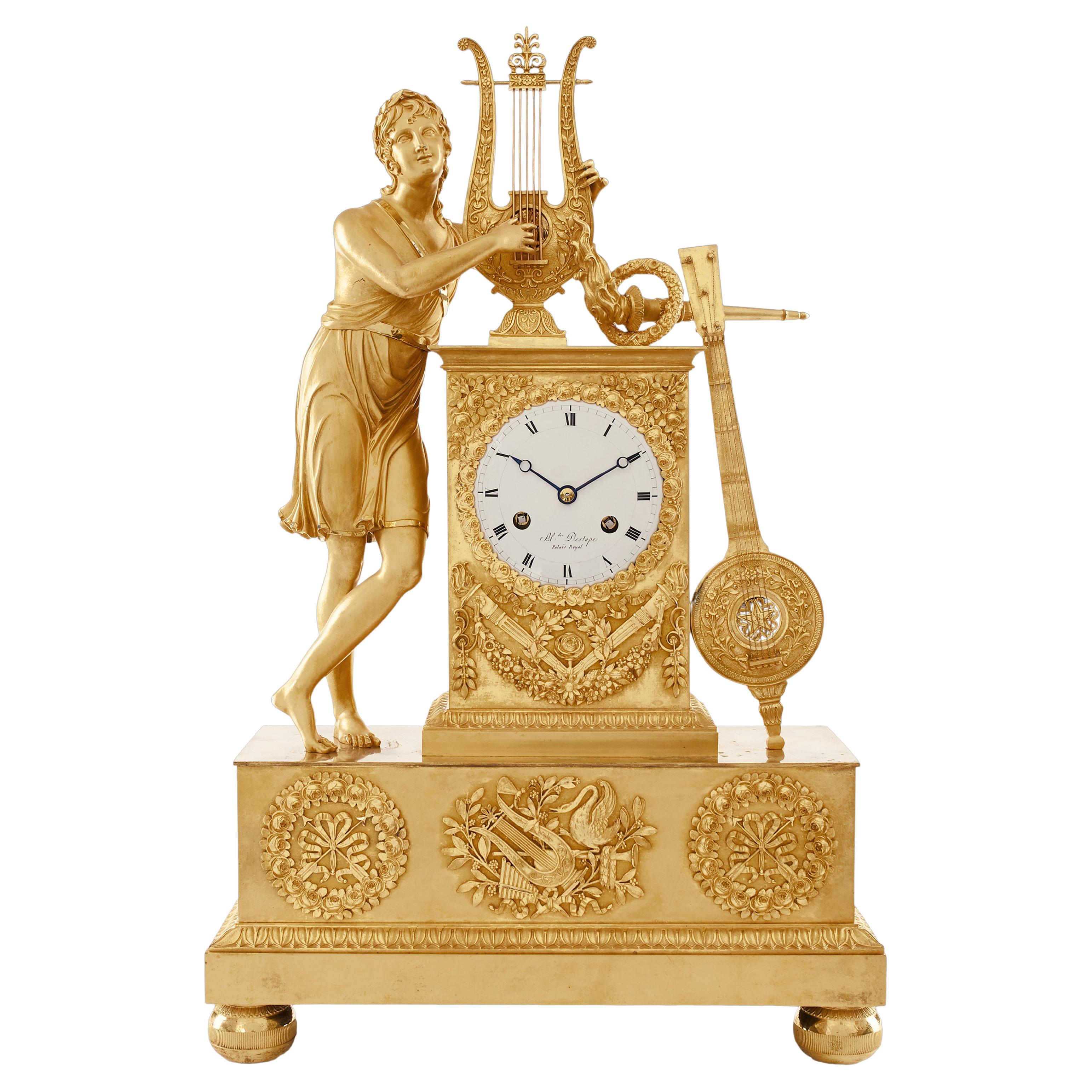 Mantel Clock 19th Century Empire
