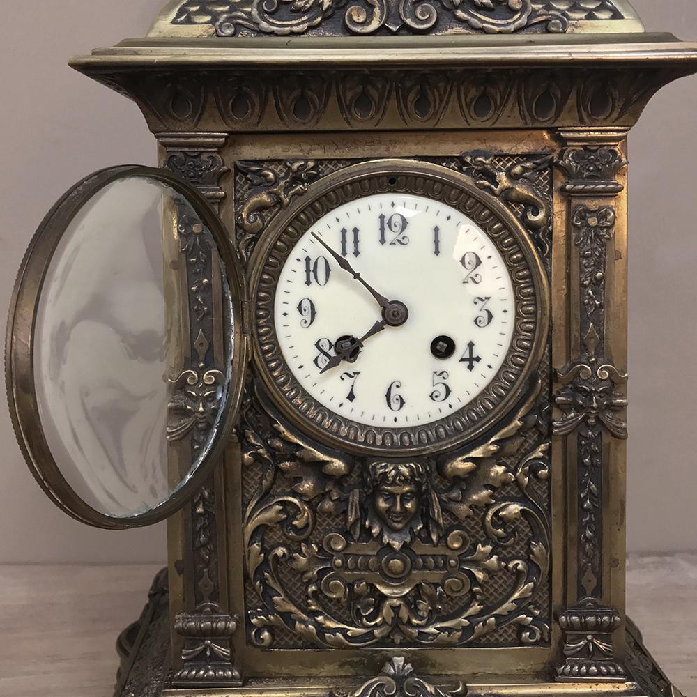Mantel Clock, 19th Century French Louis XVI in Bronze 4