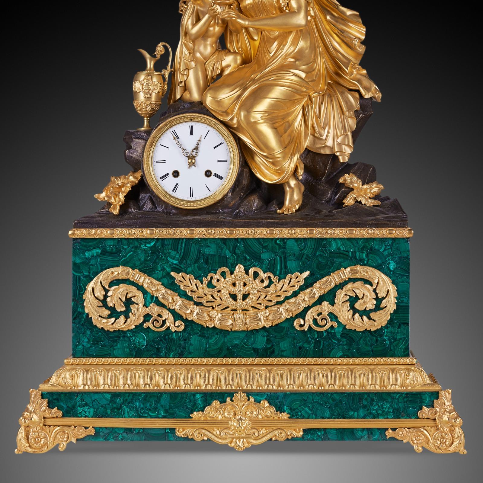 French Mantel Clock 19th Century Louis Philippe Charles X For Sale