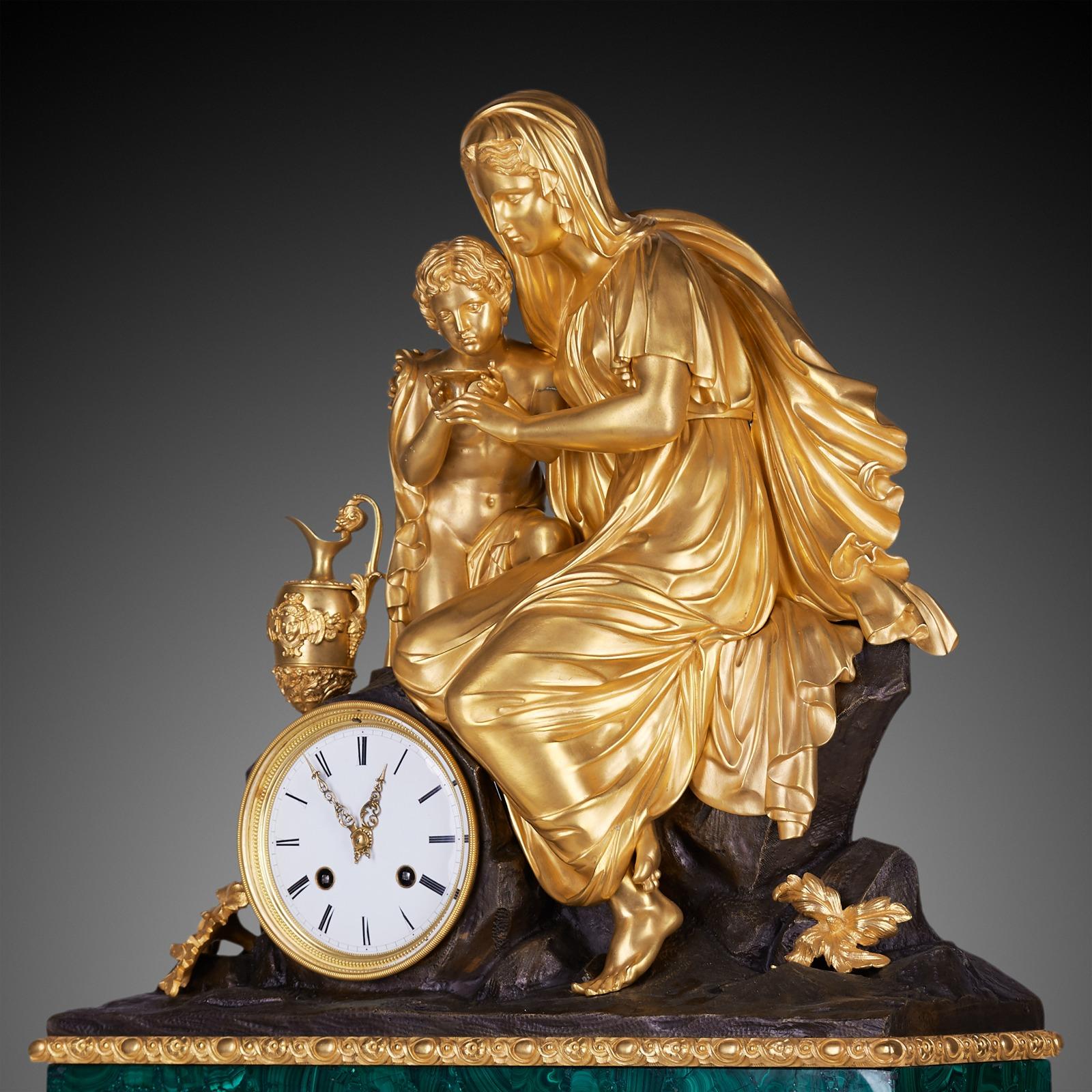 Mantel Clock 19th Century Louis Philippe Charles X For Sale 2