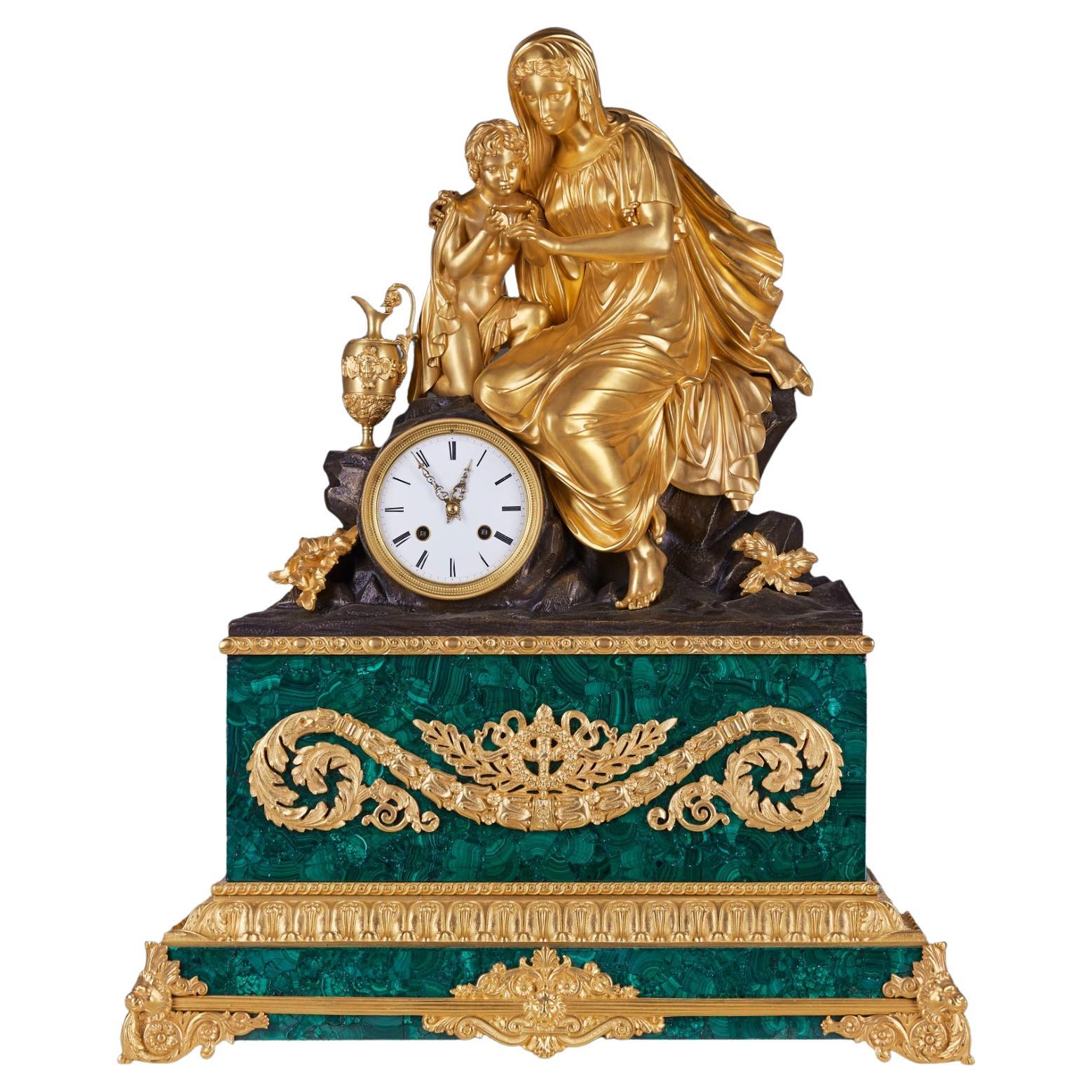 Mantel Clock 19th Century Louis Philippe Charles X