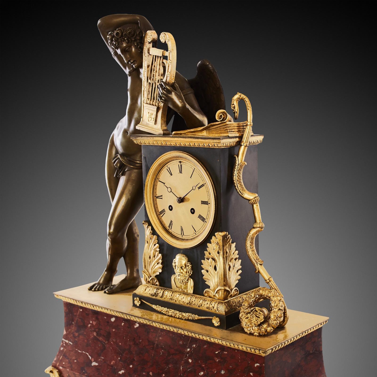 Mantel Clock 19th Century Louis Philippe Charles X Period For Sale 5