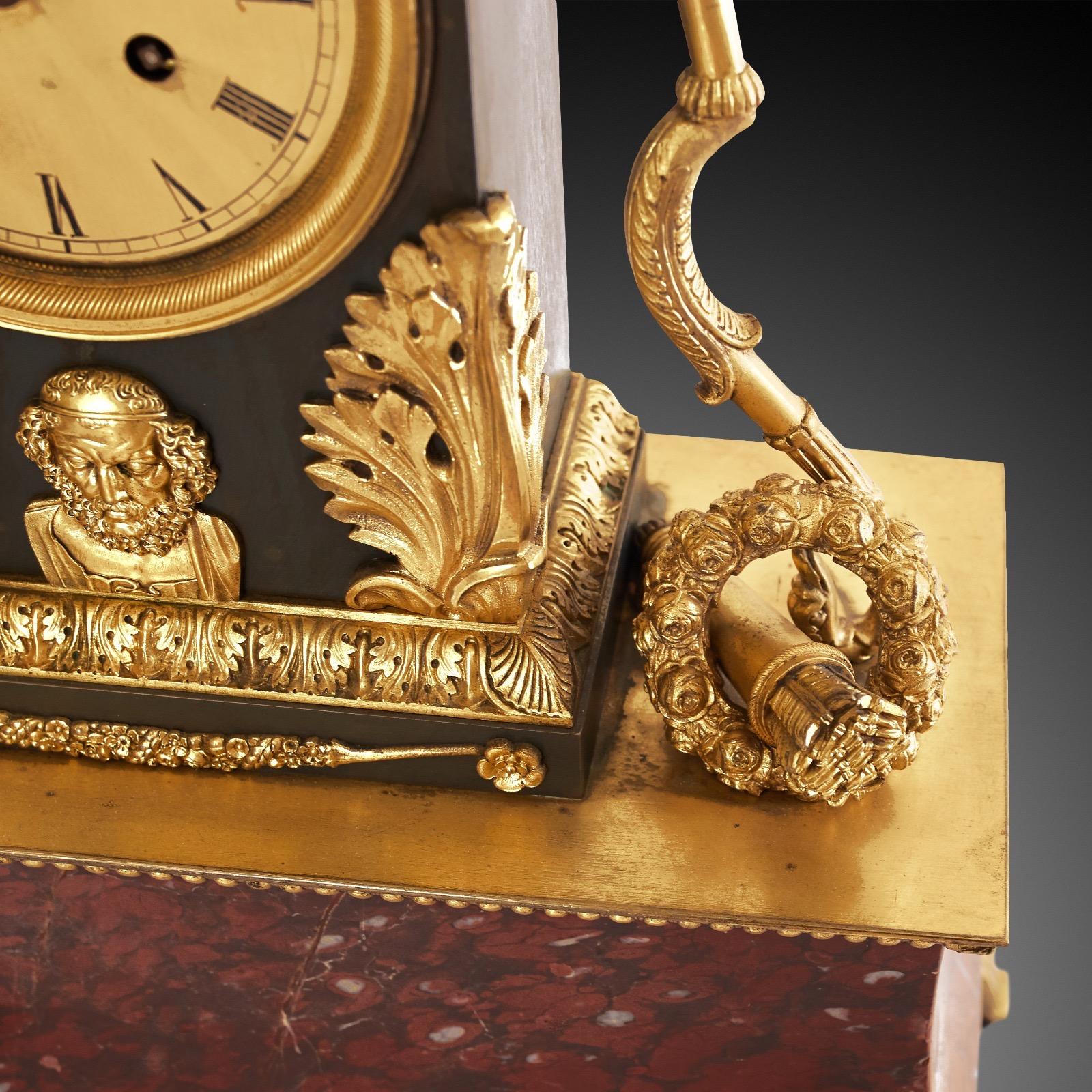 Mantel Clock 19th Century Louis Philippe Charles X Period For Sale 8