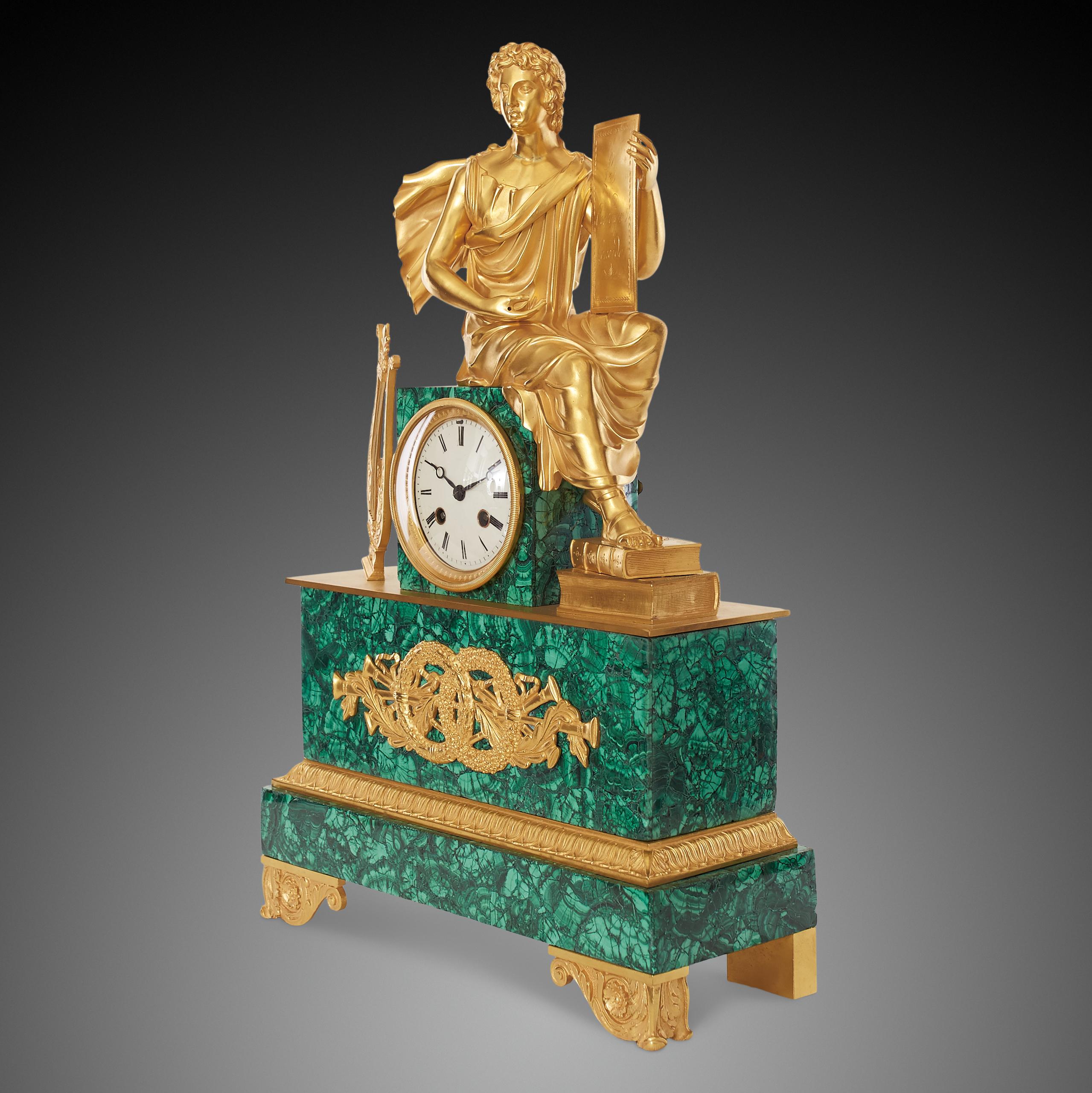 French Mantel Clock 19th Century Louis Philippe Charles X Period For Sale