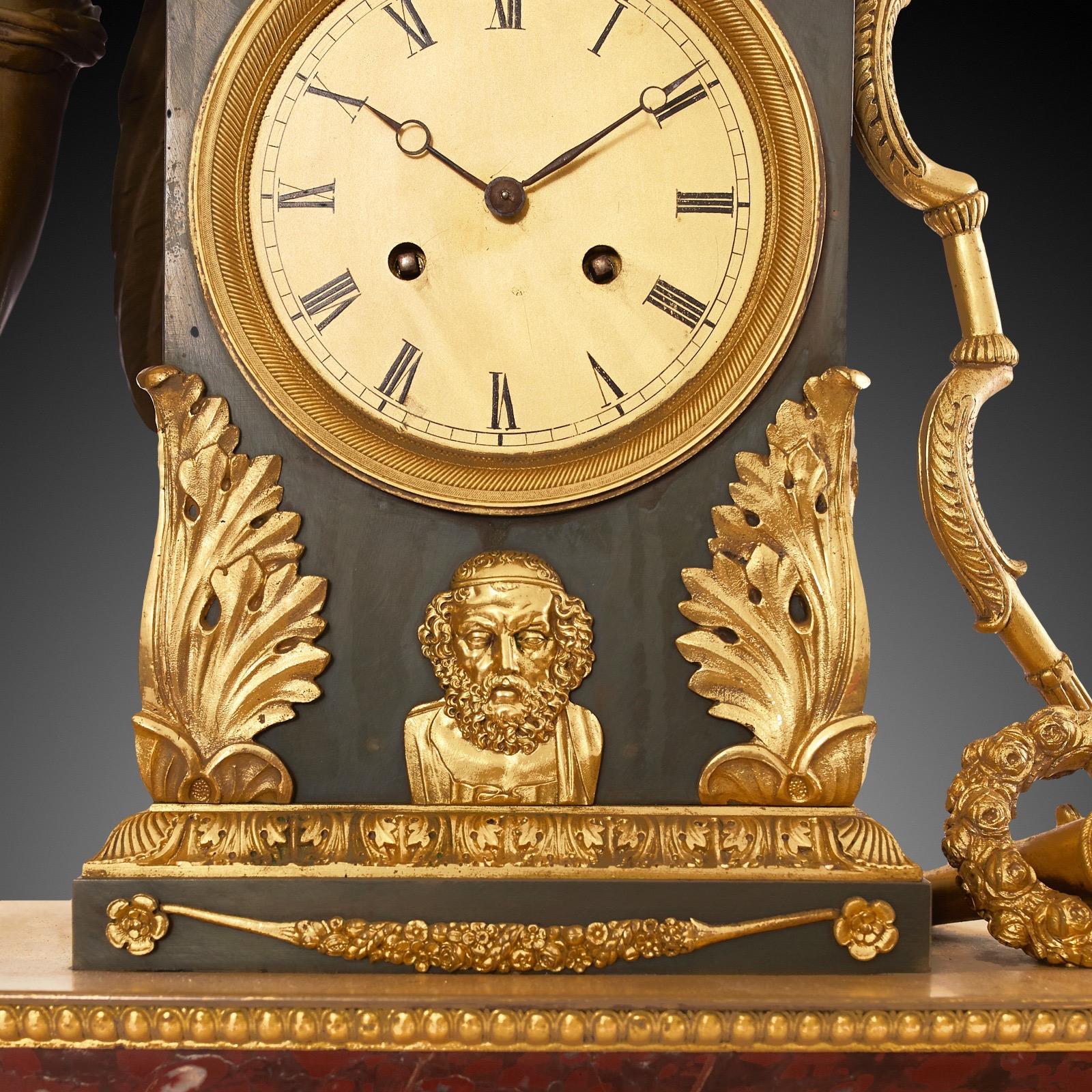 Mantel Clock 19th Century Louis Philippe Charles X Period For Sale 2