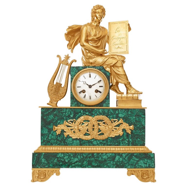 Pendule de cheminée du 19ème siècle d'époque Louis Philippe Charles X En  vente sur 1stDibs