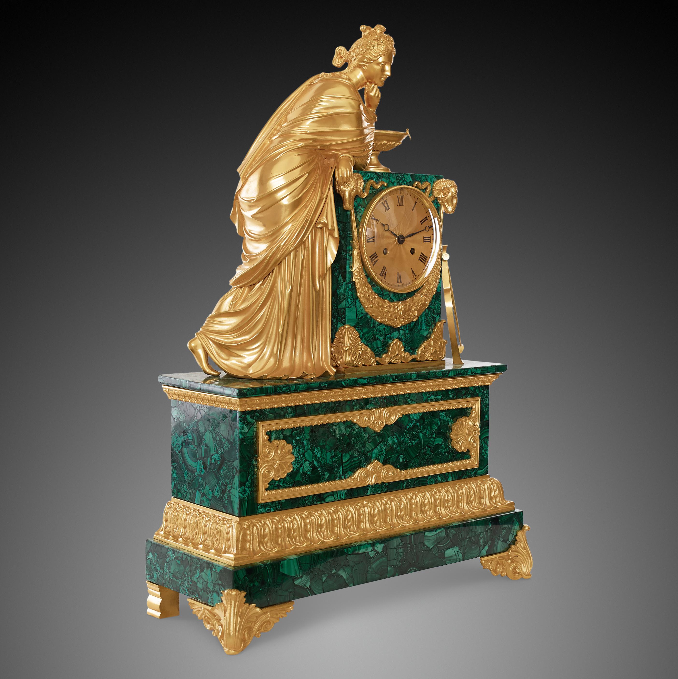 French Mantel clock 19th Century, Louis Philippe Charles X styl.