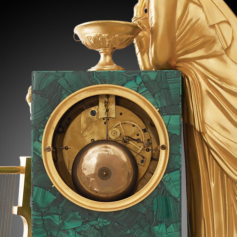 Bronze Mantel clock 19th Century, Louis Philippe Charles X styl.